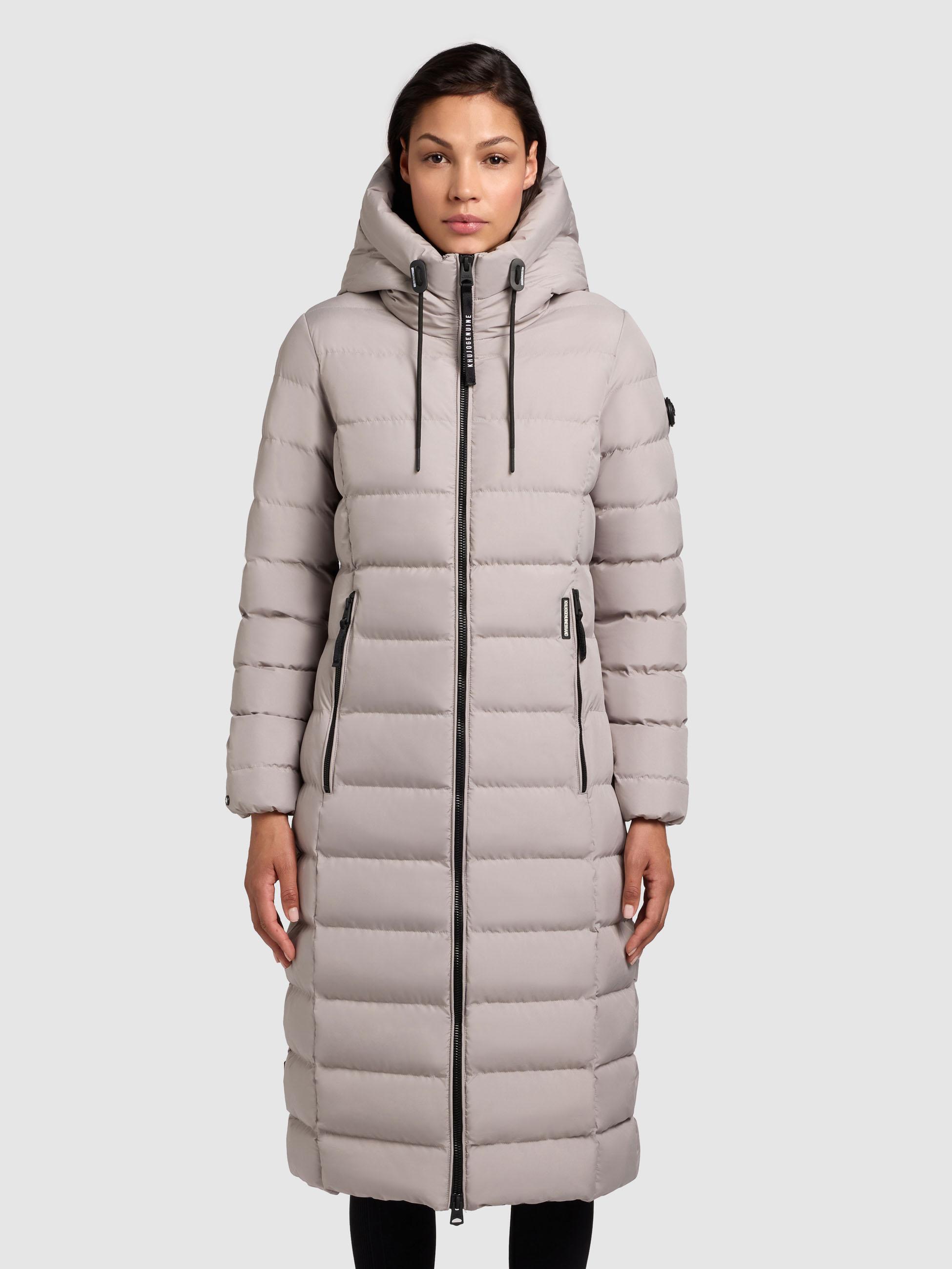 Warmer Steppmantel mit Kapuze Simmie-YM Blizzard Grey