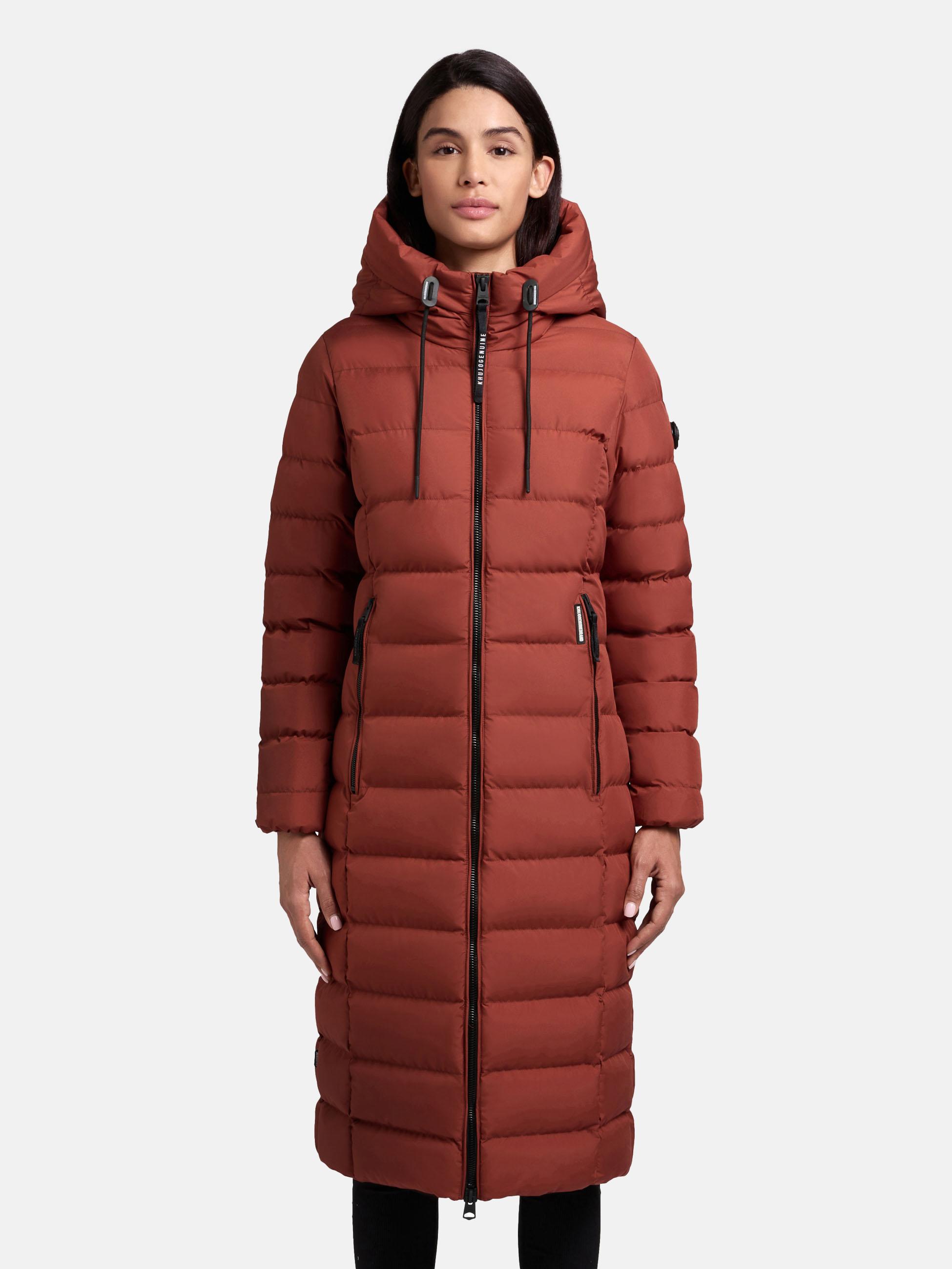 Warmer Steppmantel mit Kapuze "Simmie-YM" Dark Red