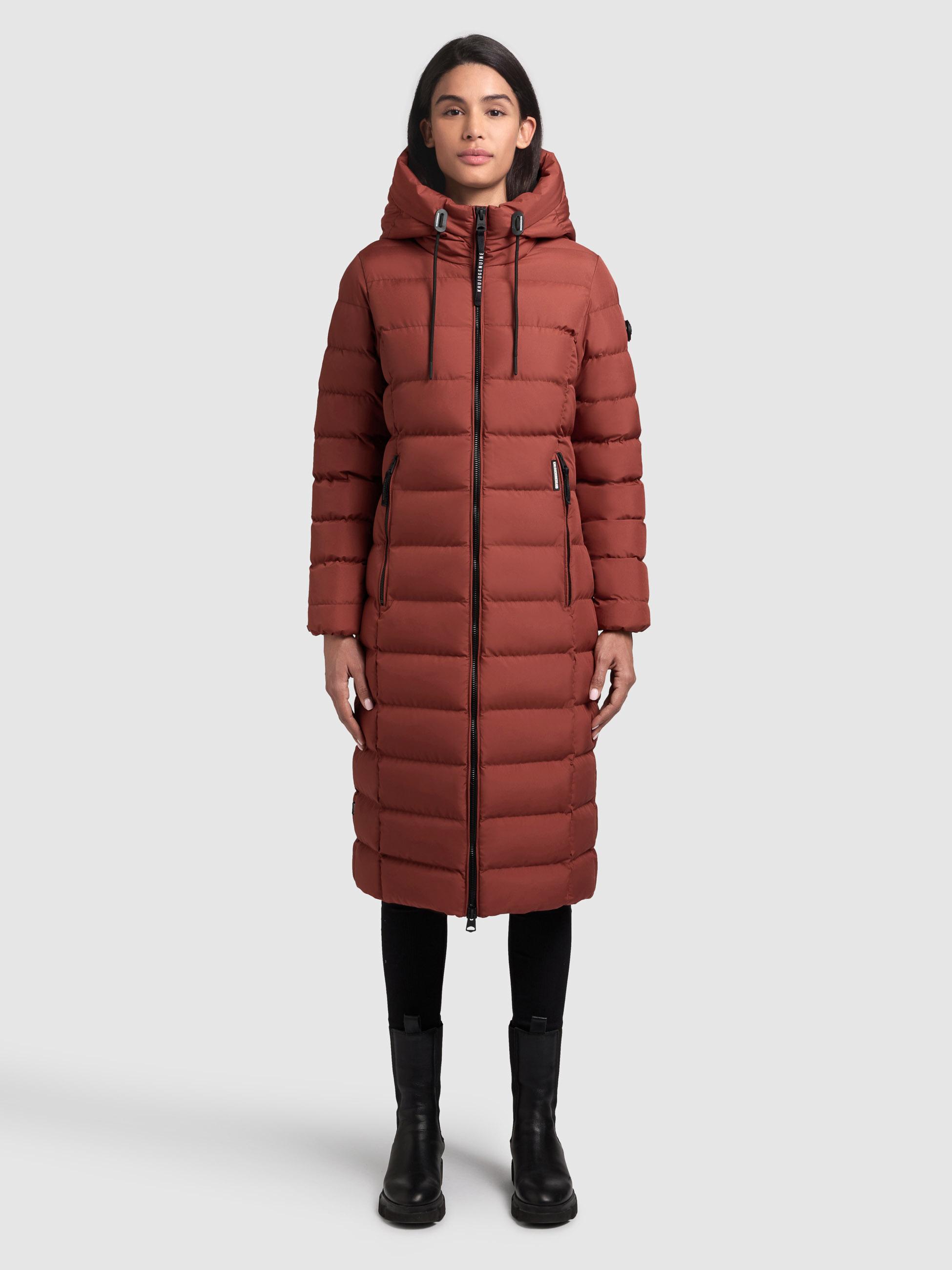 Warmer Steppmantel mit Kapuze "Simmie-YM" Dark Red