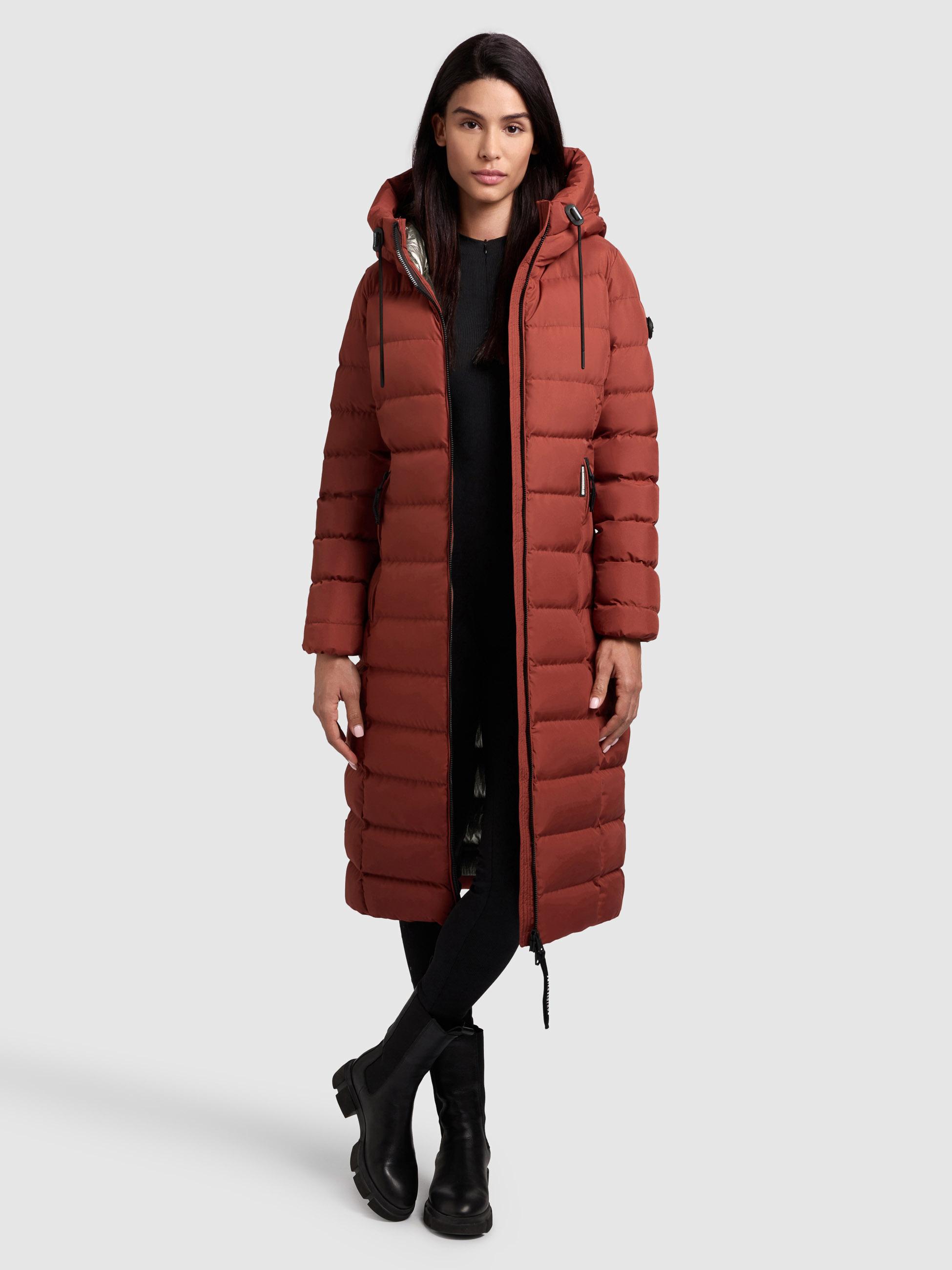 Warmer Steppmantel mit Kapuze "Simmie-YM" Dark Red