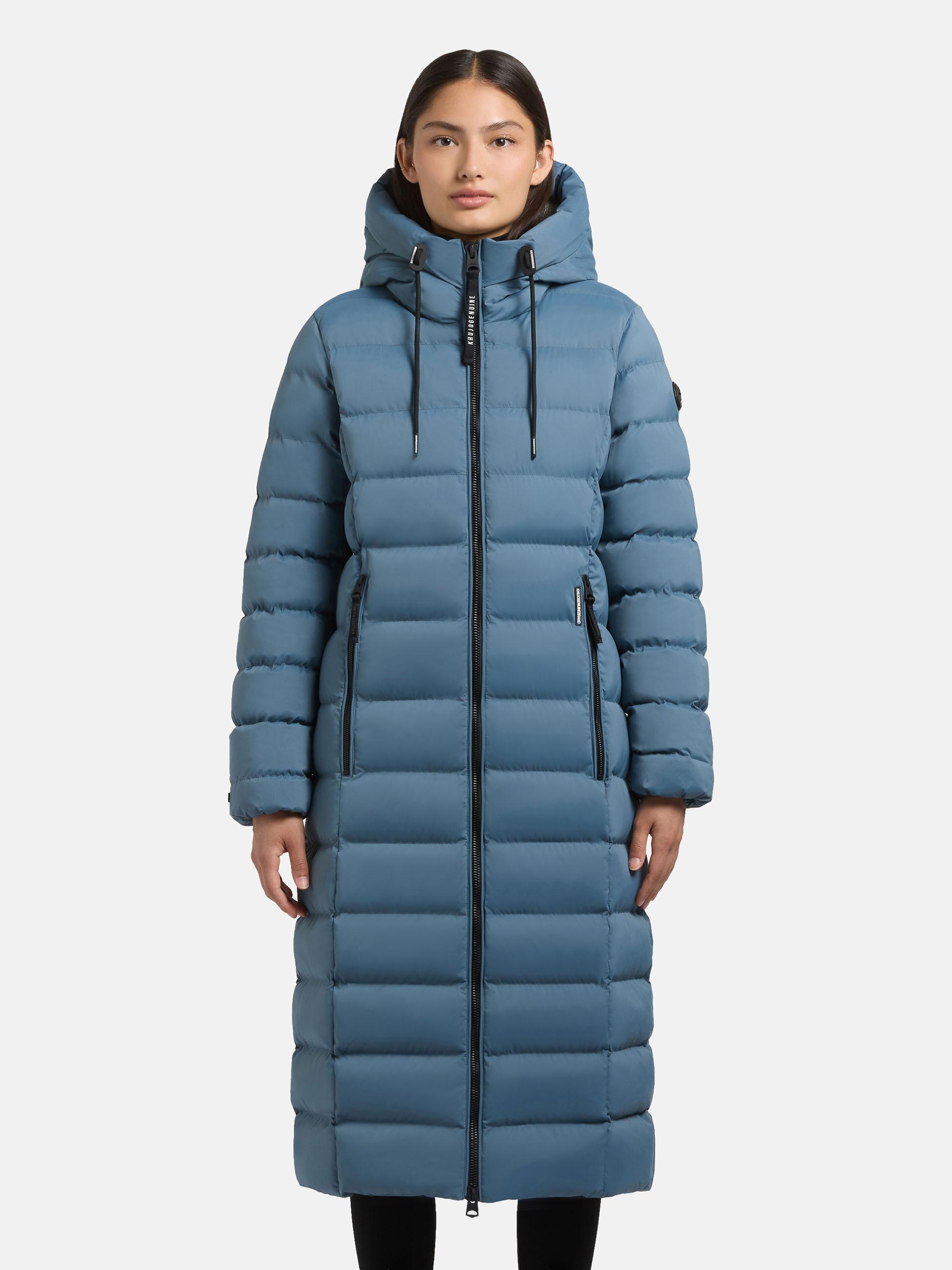 Winter Steppmantel mit Kapuze "Simmie2" Cosmic Blue