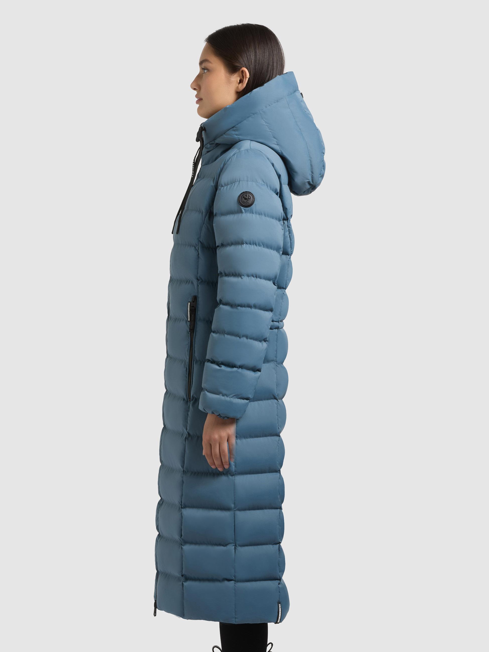 Winter Steppmantel mit Kapuze "Simmie2" Cosmic Blue