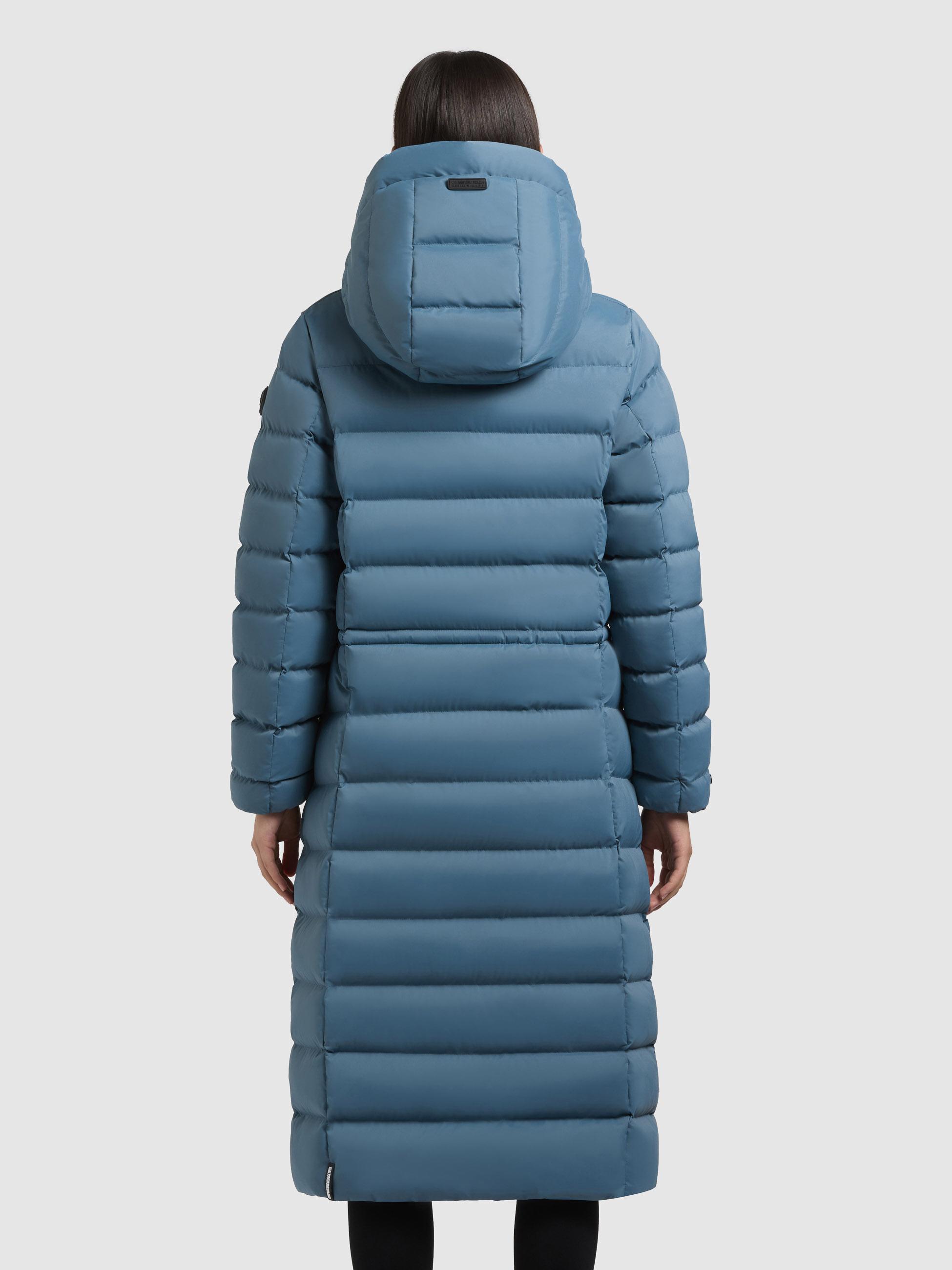Winter Steppmantel mit Kapuze "Simmie2" Cosmic Blue