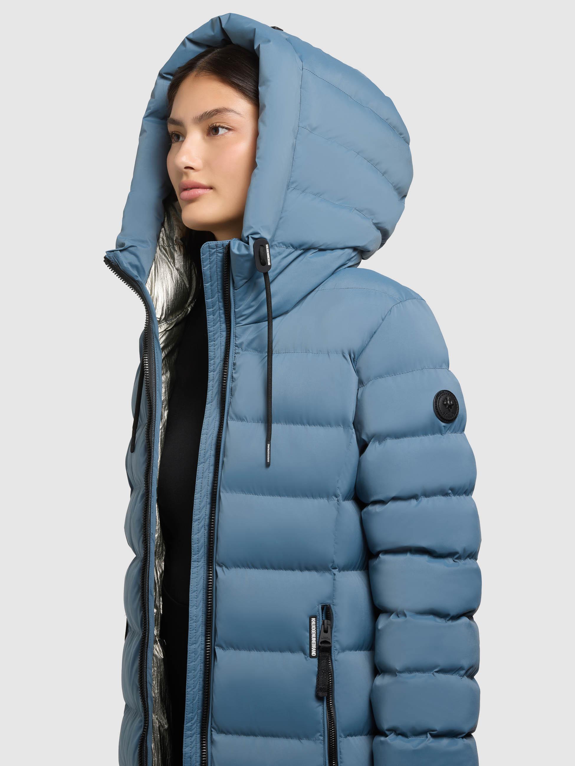 Winter Steppmantel mit Kapuze "Simmie2" Cosmic Blue