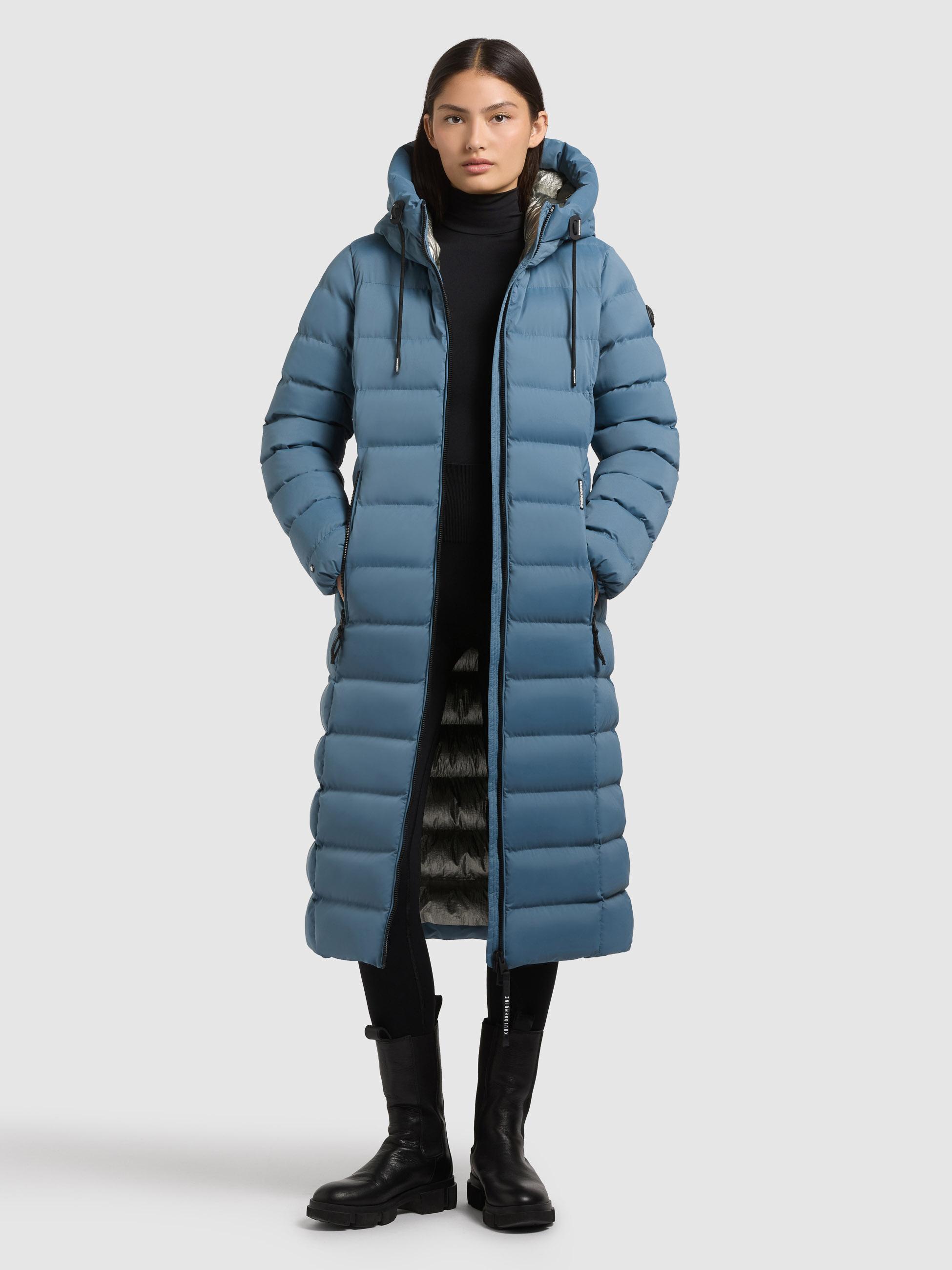 Winter Steppmantel mit Kapuze "Simmie2" Cosmic Blue