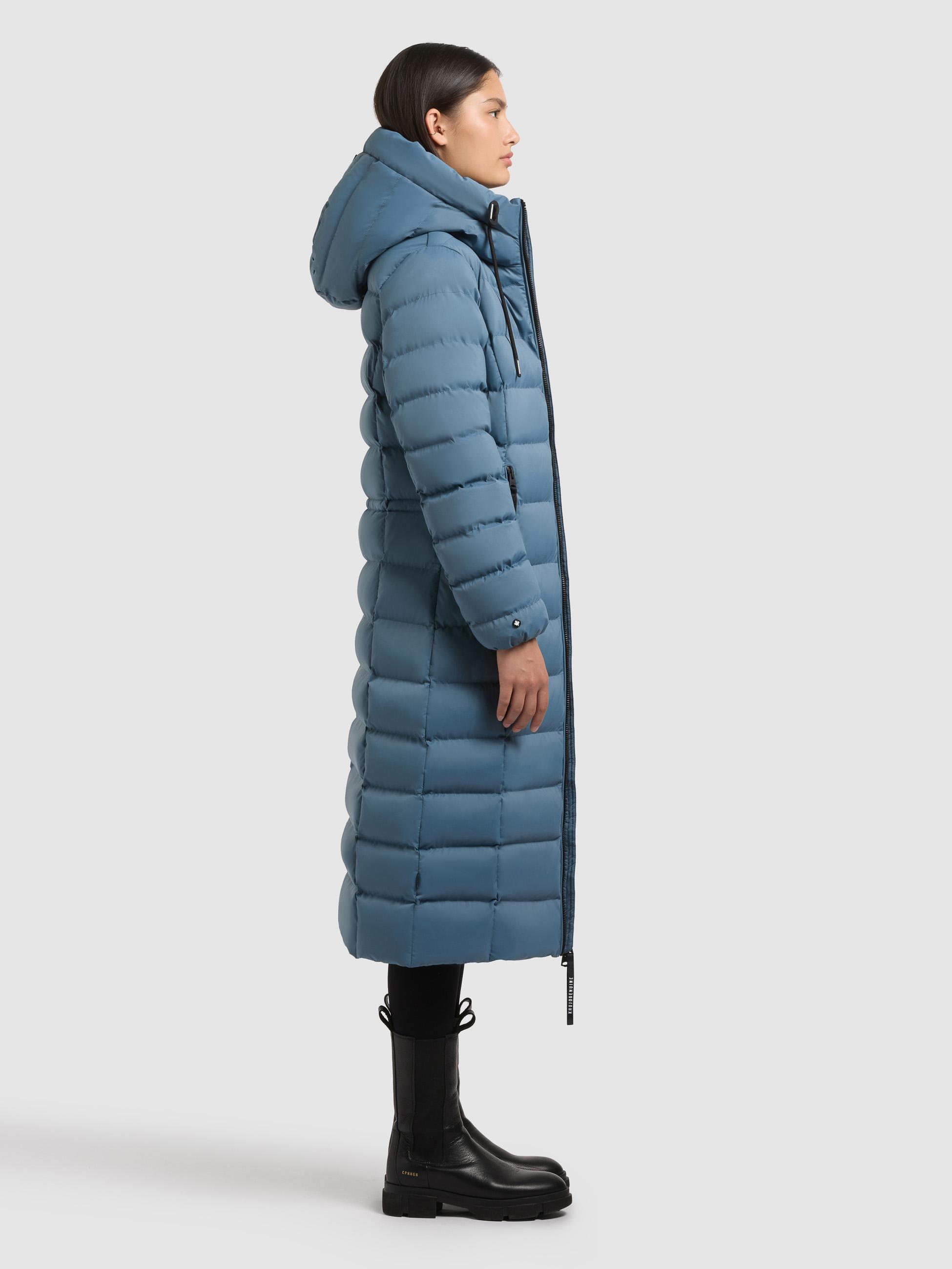 Winter Steppmantel mit Kapuze "Simmie2" Cosmic Blue
