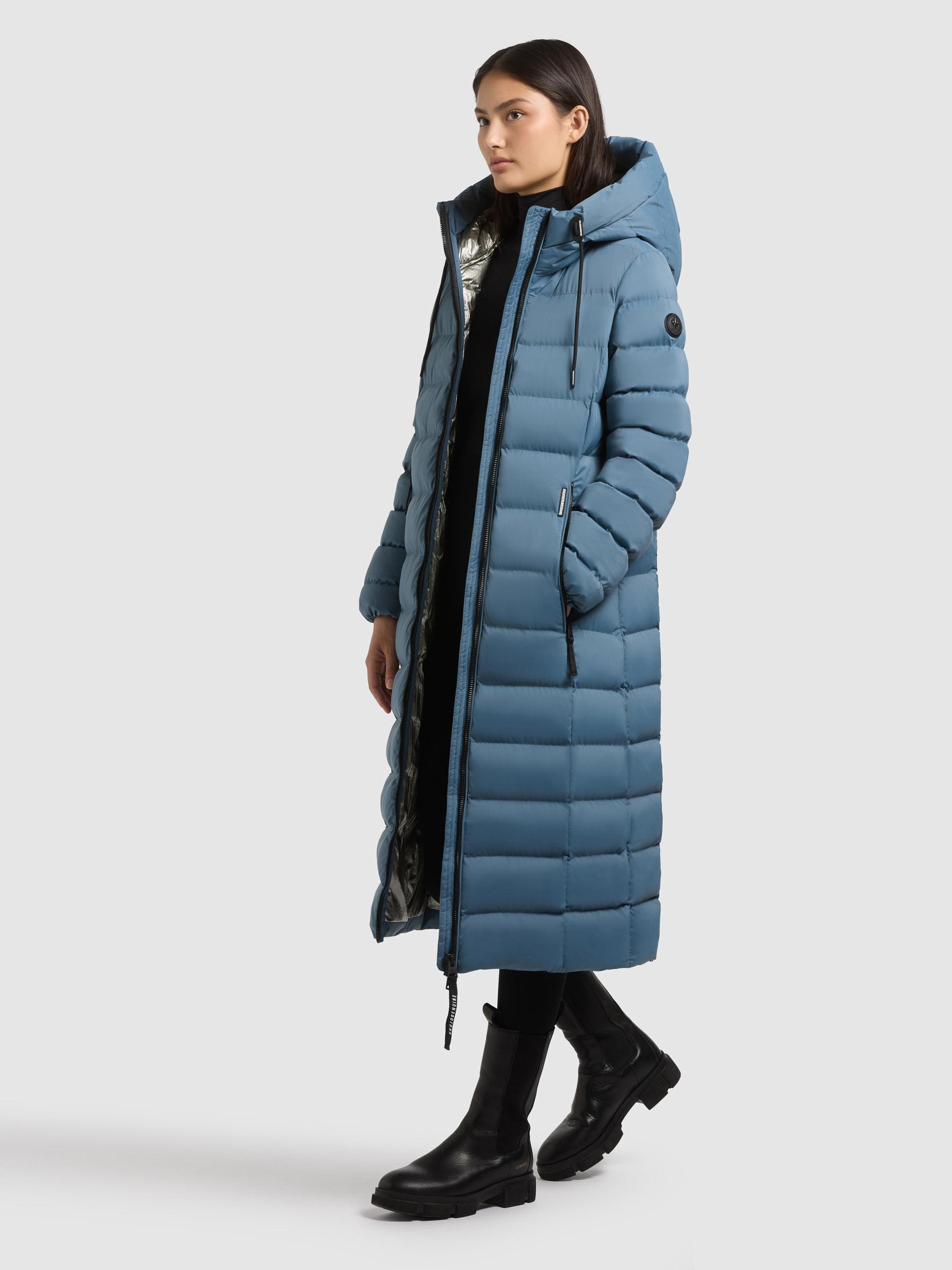 Winter Steppmantel mit Kapuze "Simmie2" Cosmic Blue