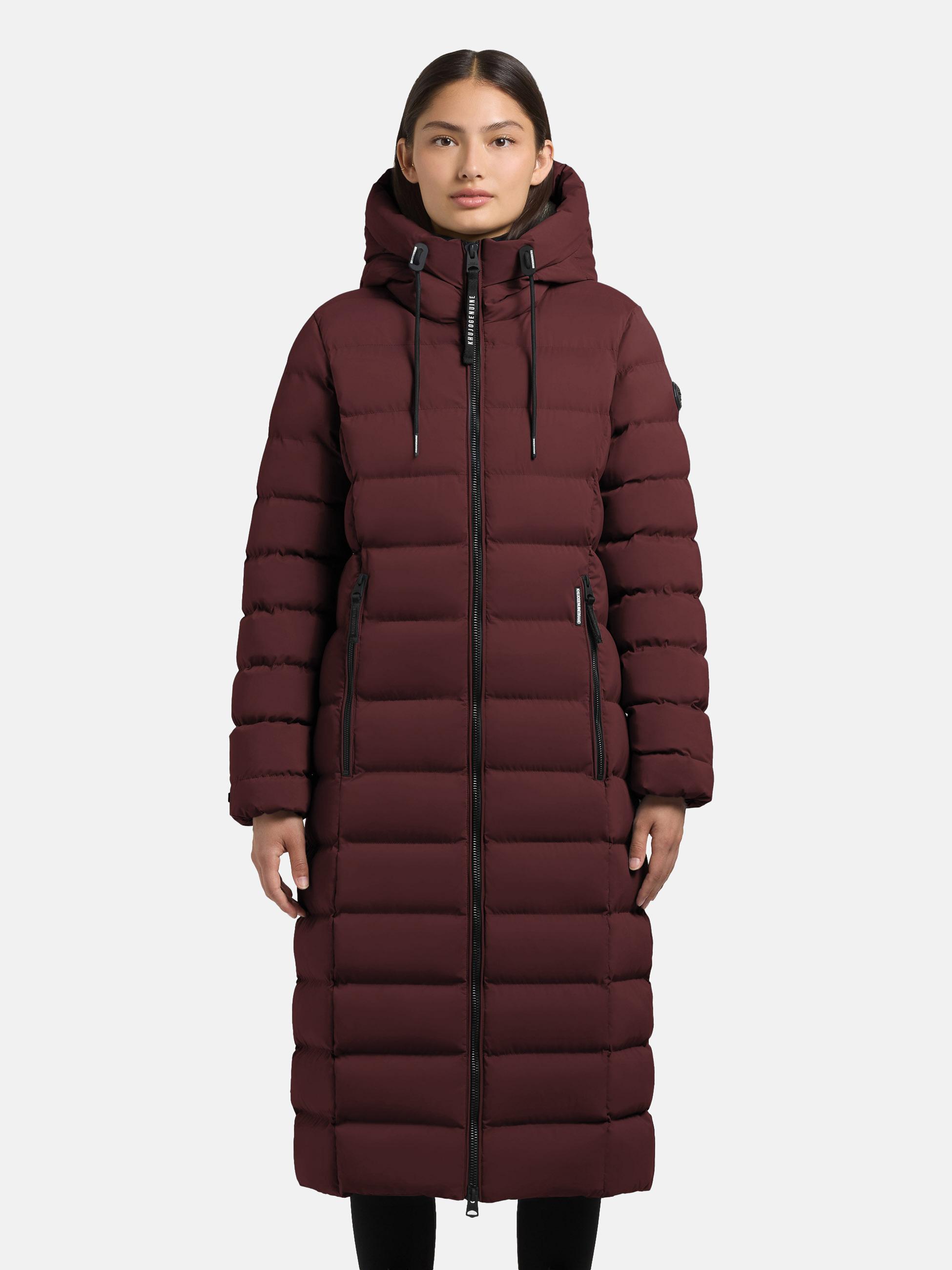 Winter Steppmantel mit Kapuze "Simmie2" Moscato Red