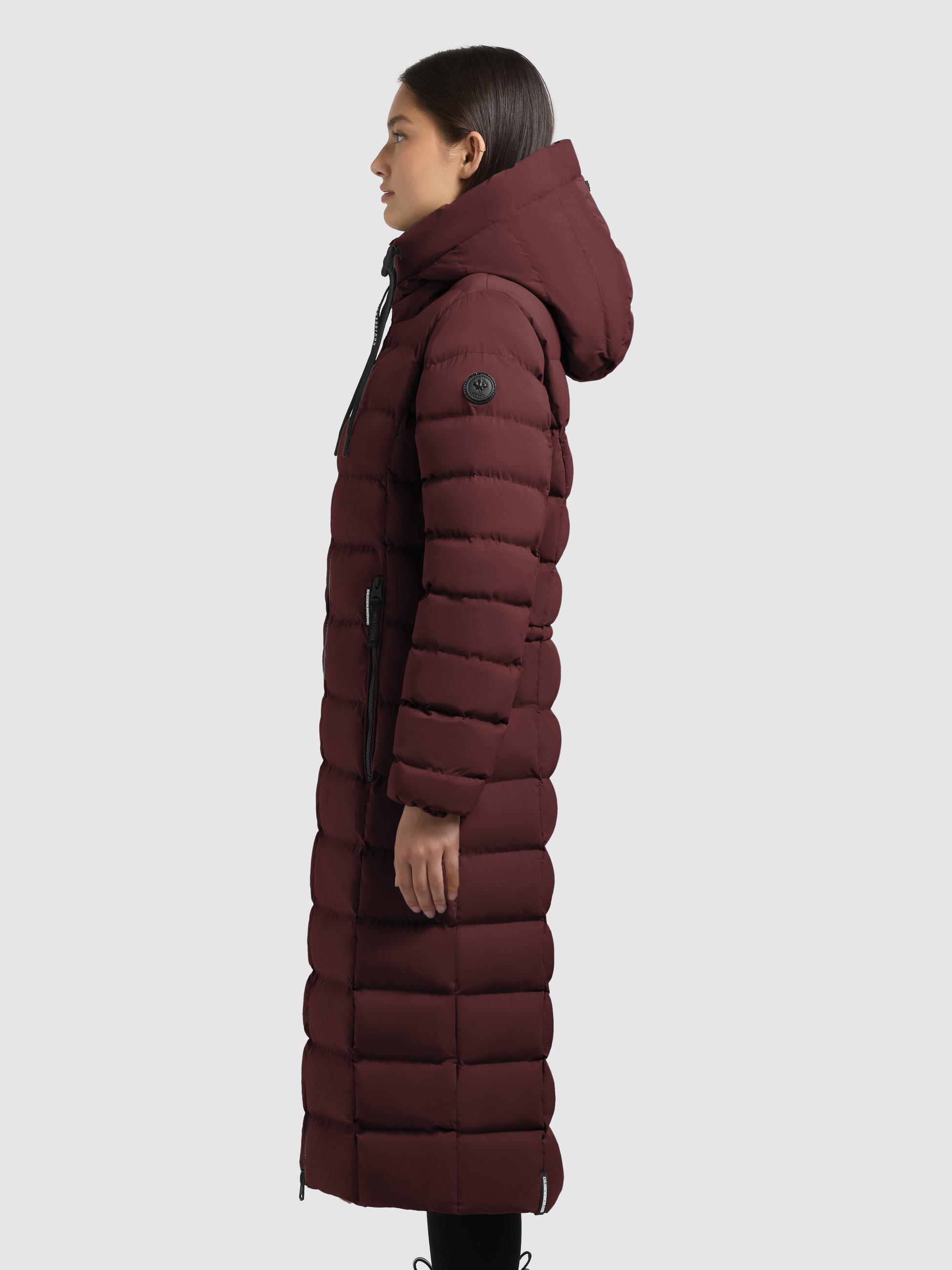 Winter Steppmantel mit Kapuze "Simmie2" Moscato Red