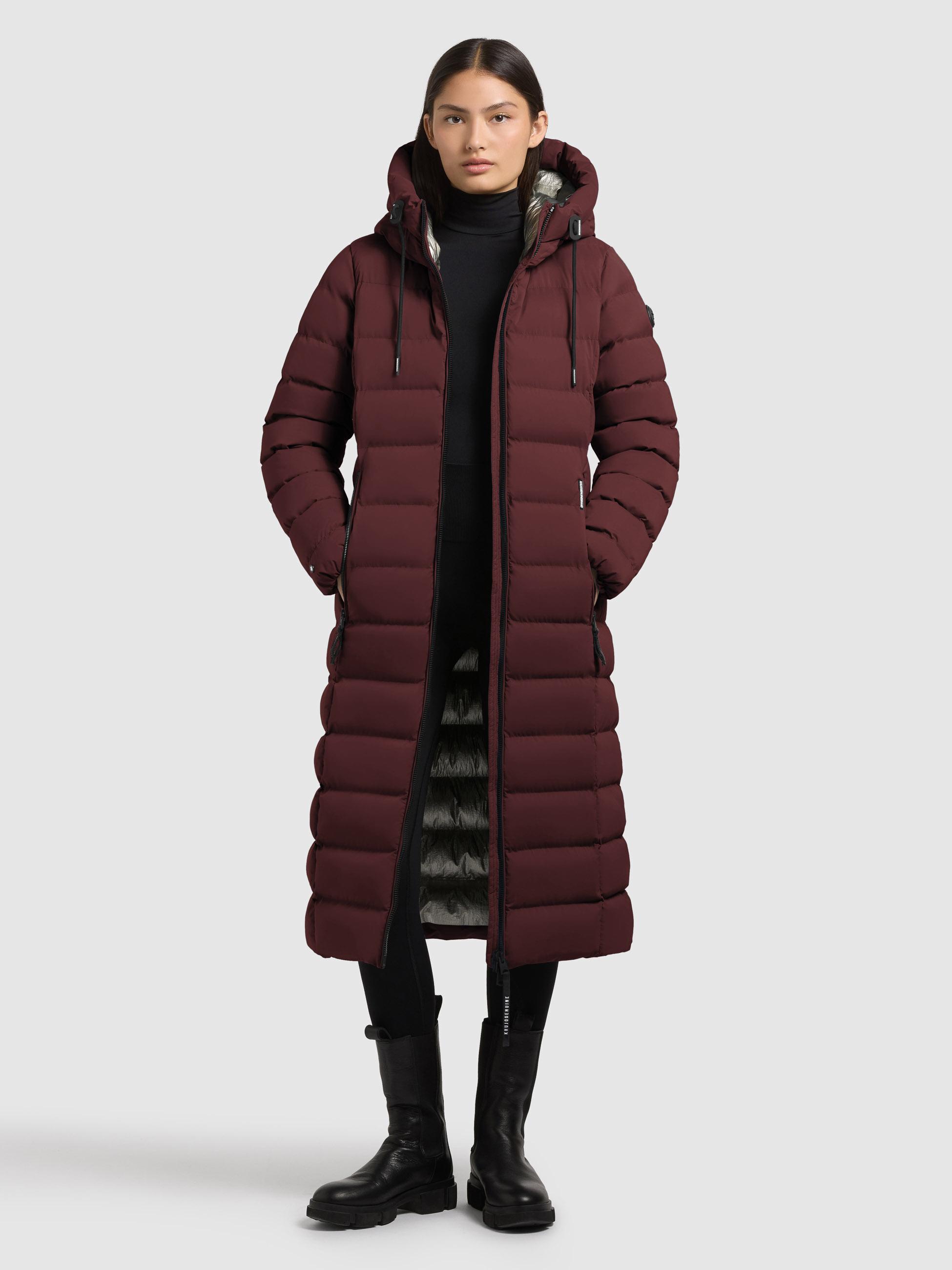 Winter Steppmantel mit Kapuze "Simmie2" Moscato Red