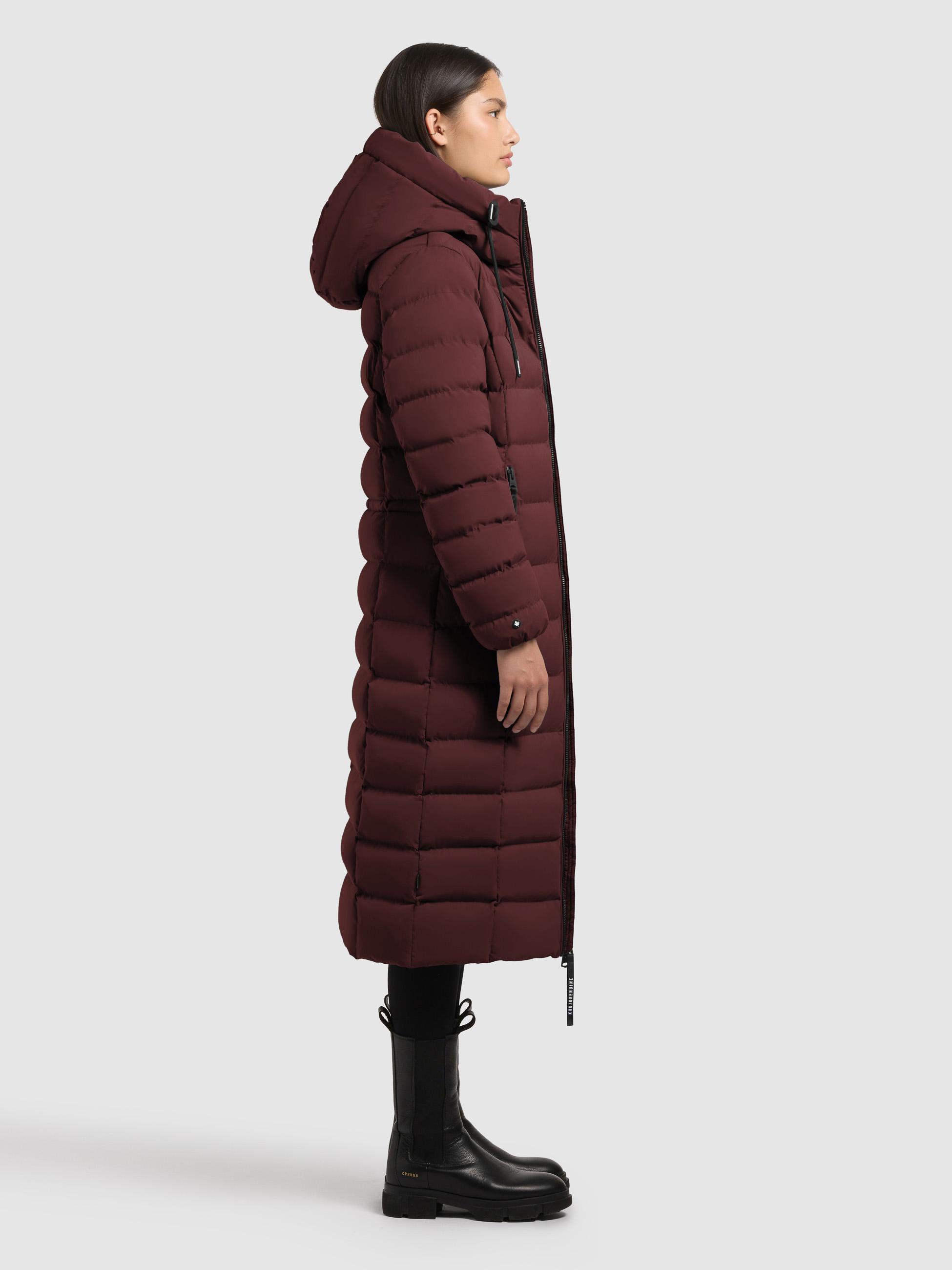 Winter Steppmantel mit Kapuze "Simmie2" Moscato Red