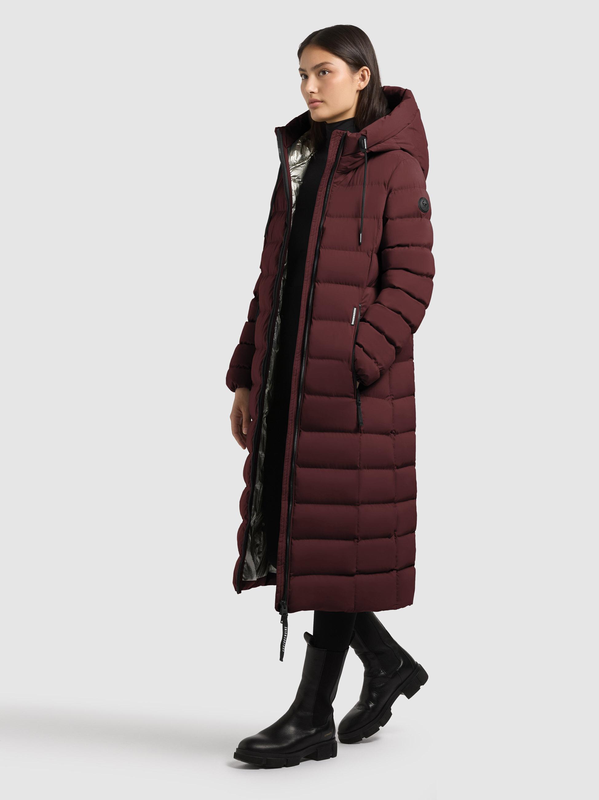 Winter Steppmantel mit Kapuze "Simmie2" Moscato Red