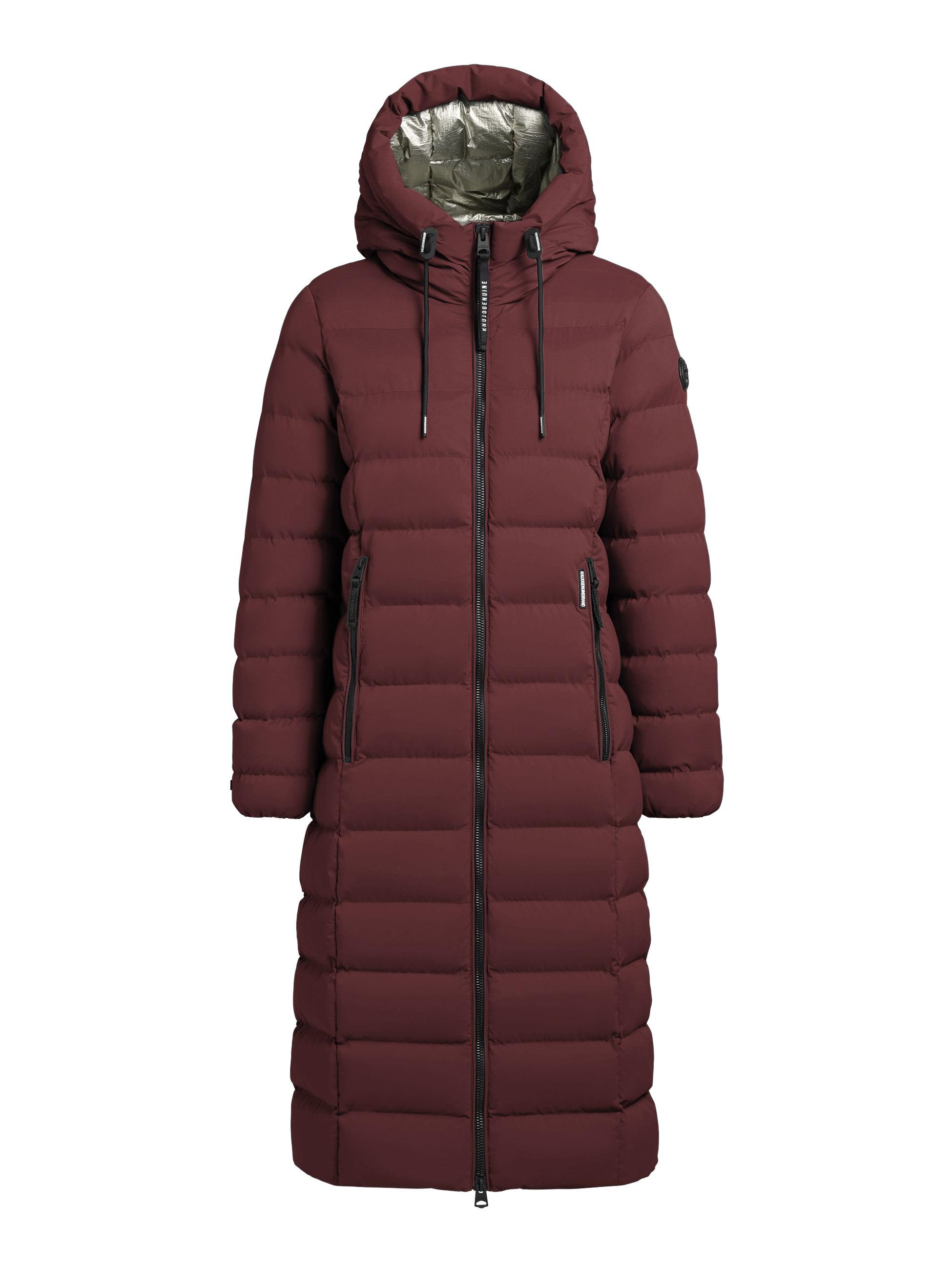 Winter Steppmantel mit Kapuze "Simmie2" Moscato Red