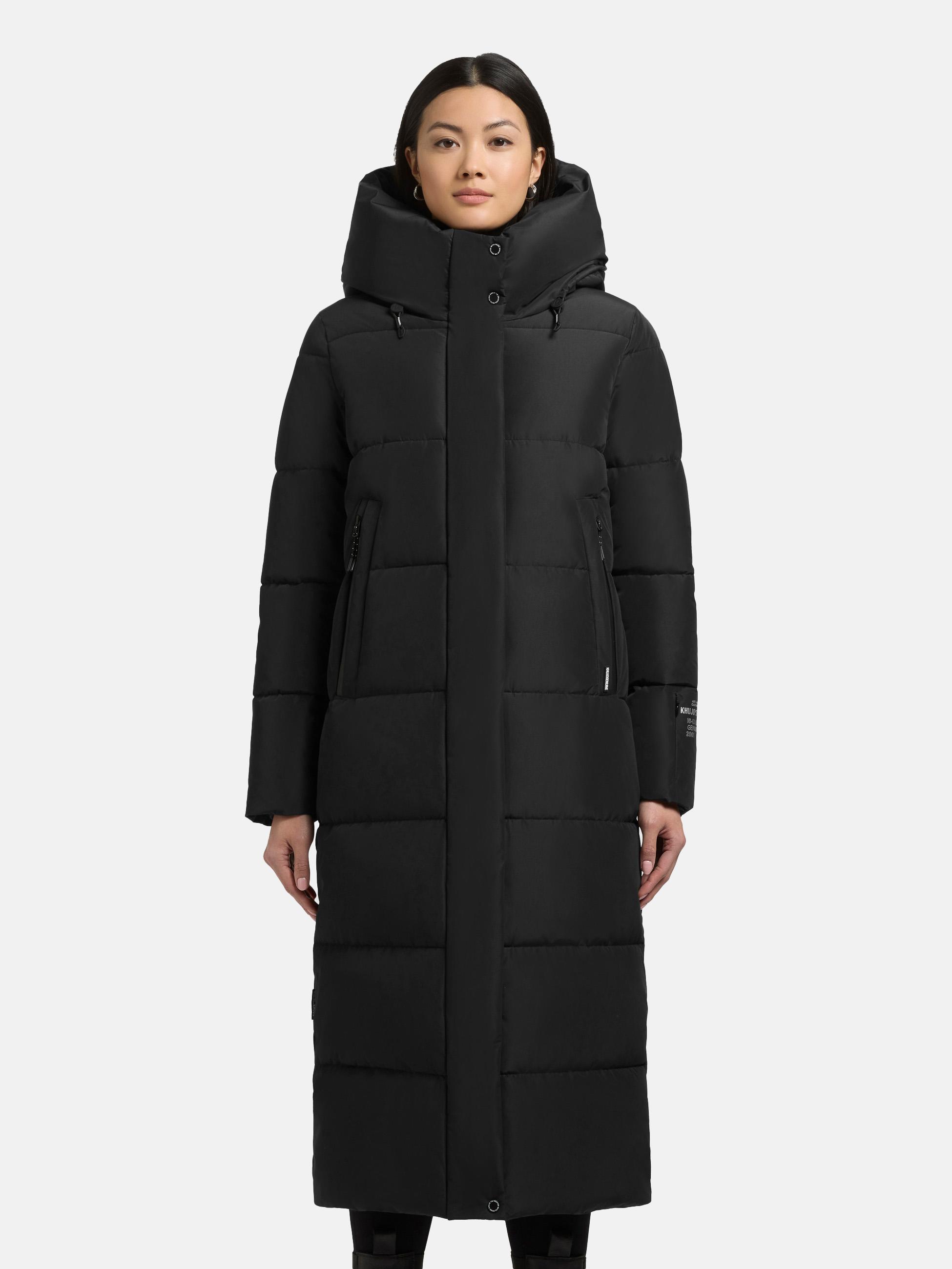 Wintermantel mit Kapuze "Soulani5 Matt" Black