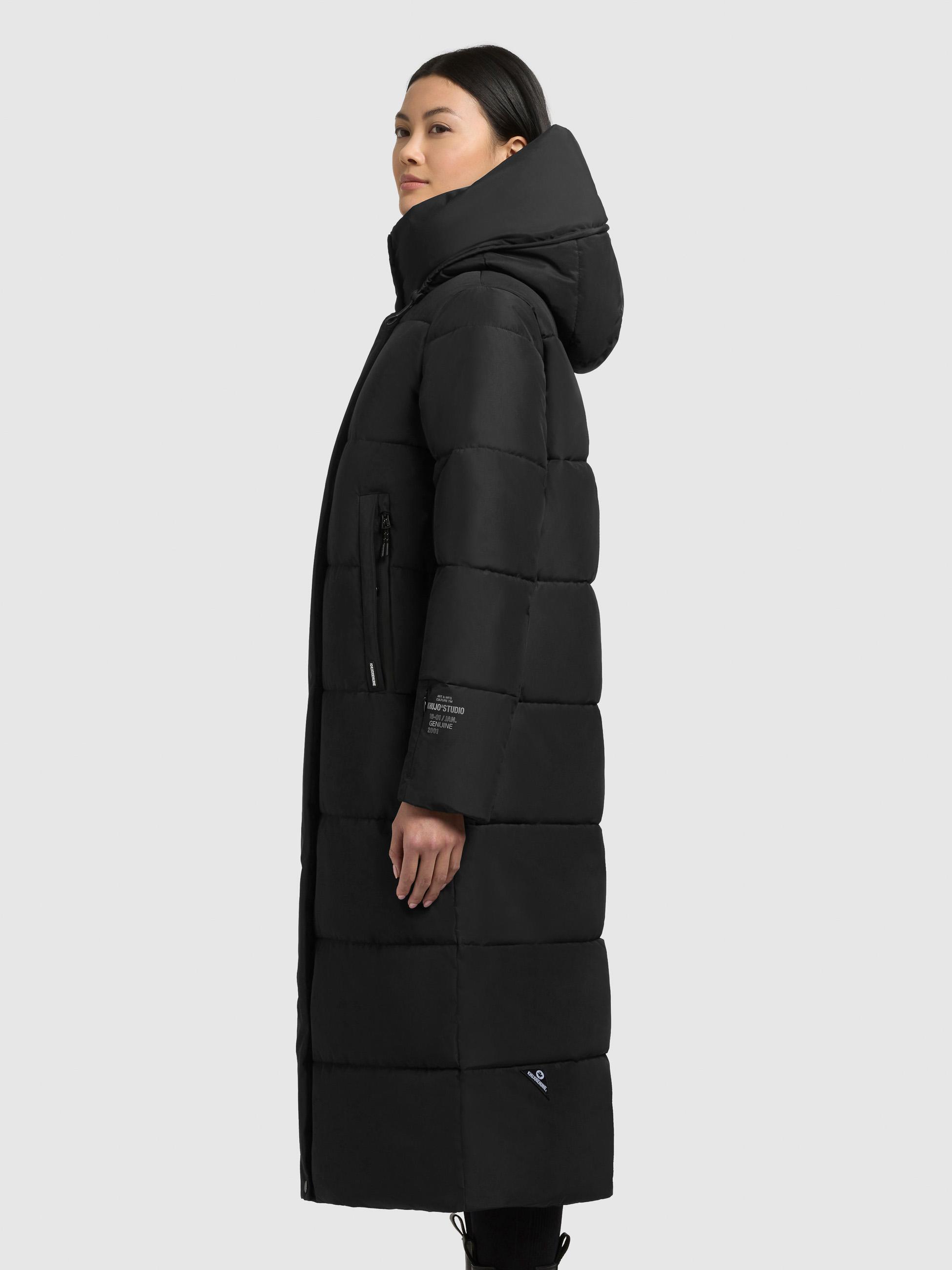 Wintermantel mit Kapuze "Soulani5 Matt" Black