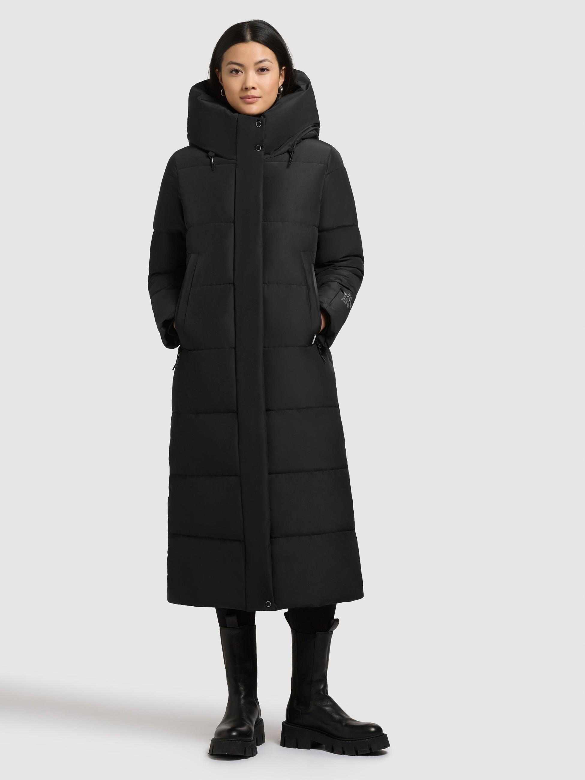 Wintermantel mit Kapuze "Soulani5 Matt" Black