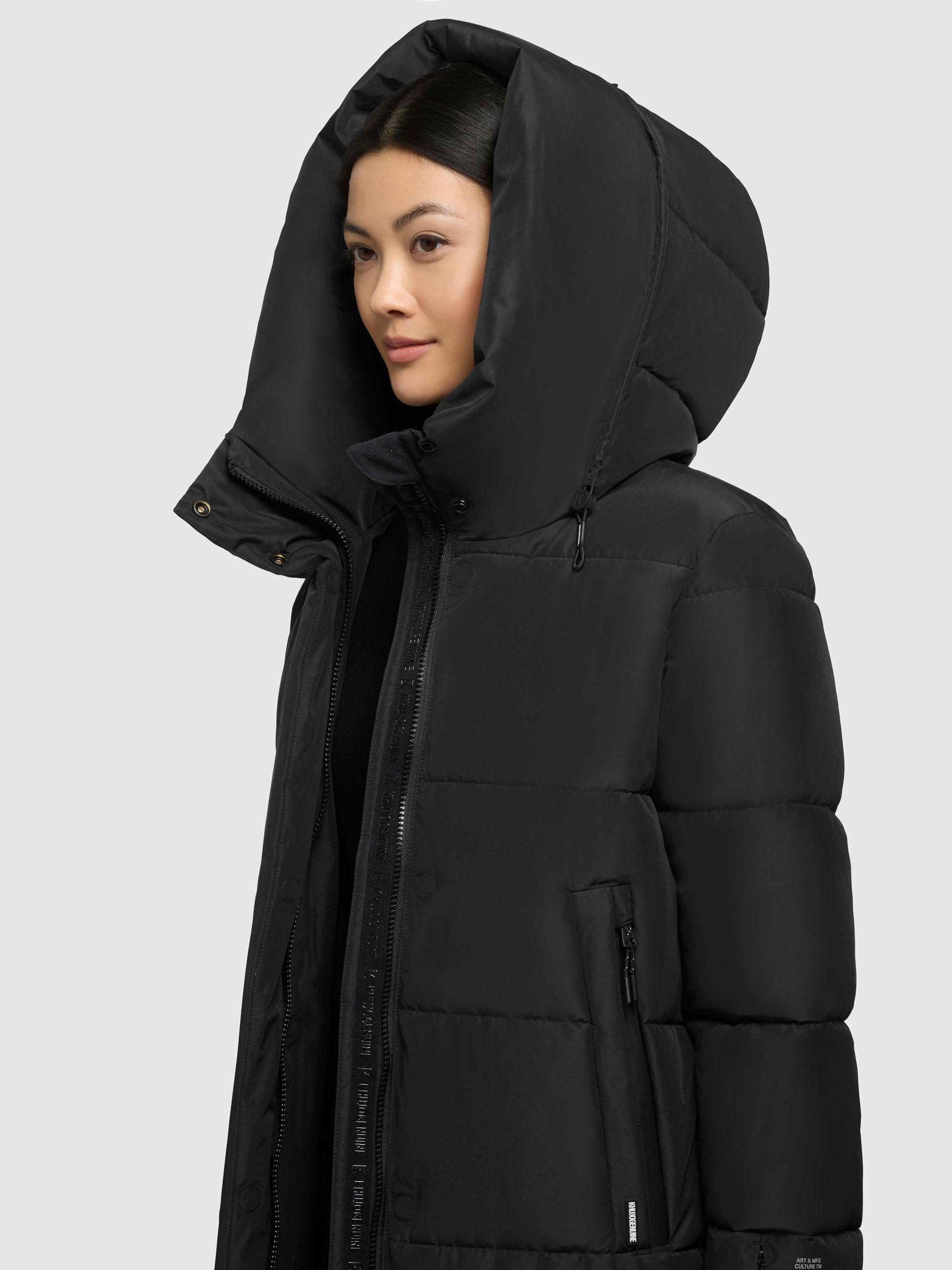 Wintermantel mit Kapuze "Soulani5 Matt" Black