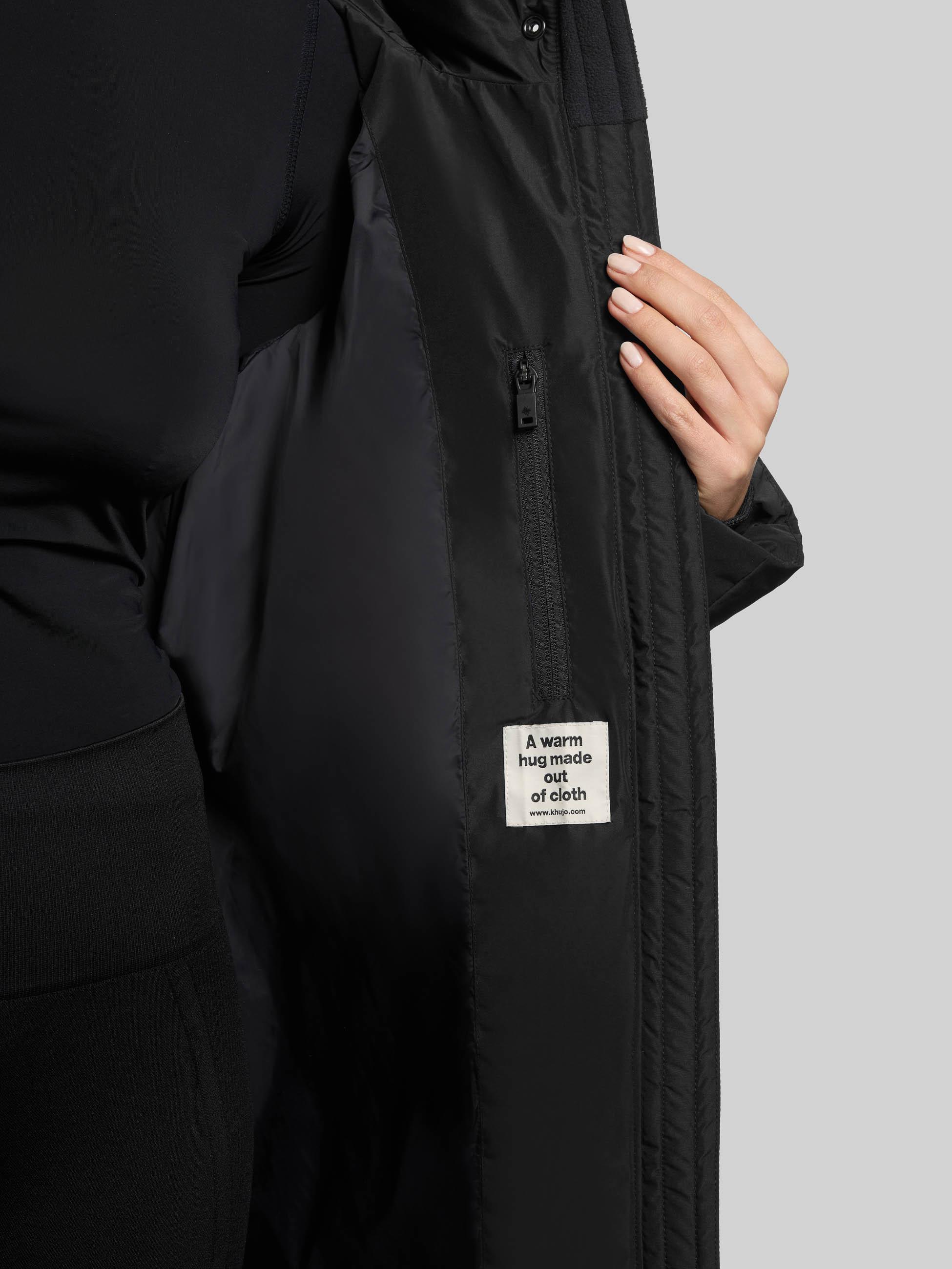 Wintermantel mit Kapuze "Soulani5 Matt" Black