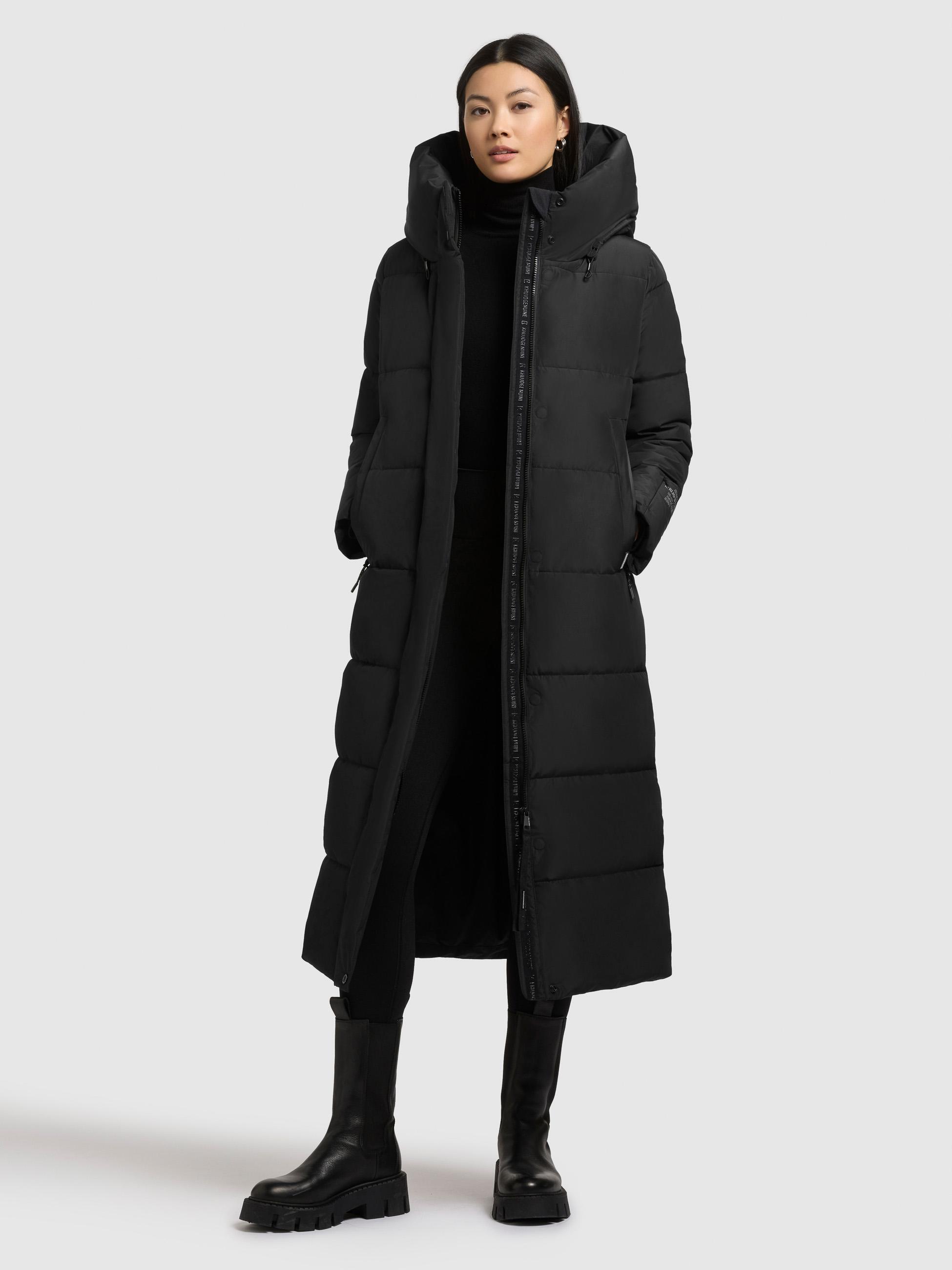 Wintermantel mit Kapuze "Soulani5 Matt" Black