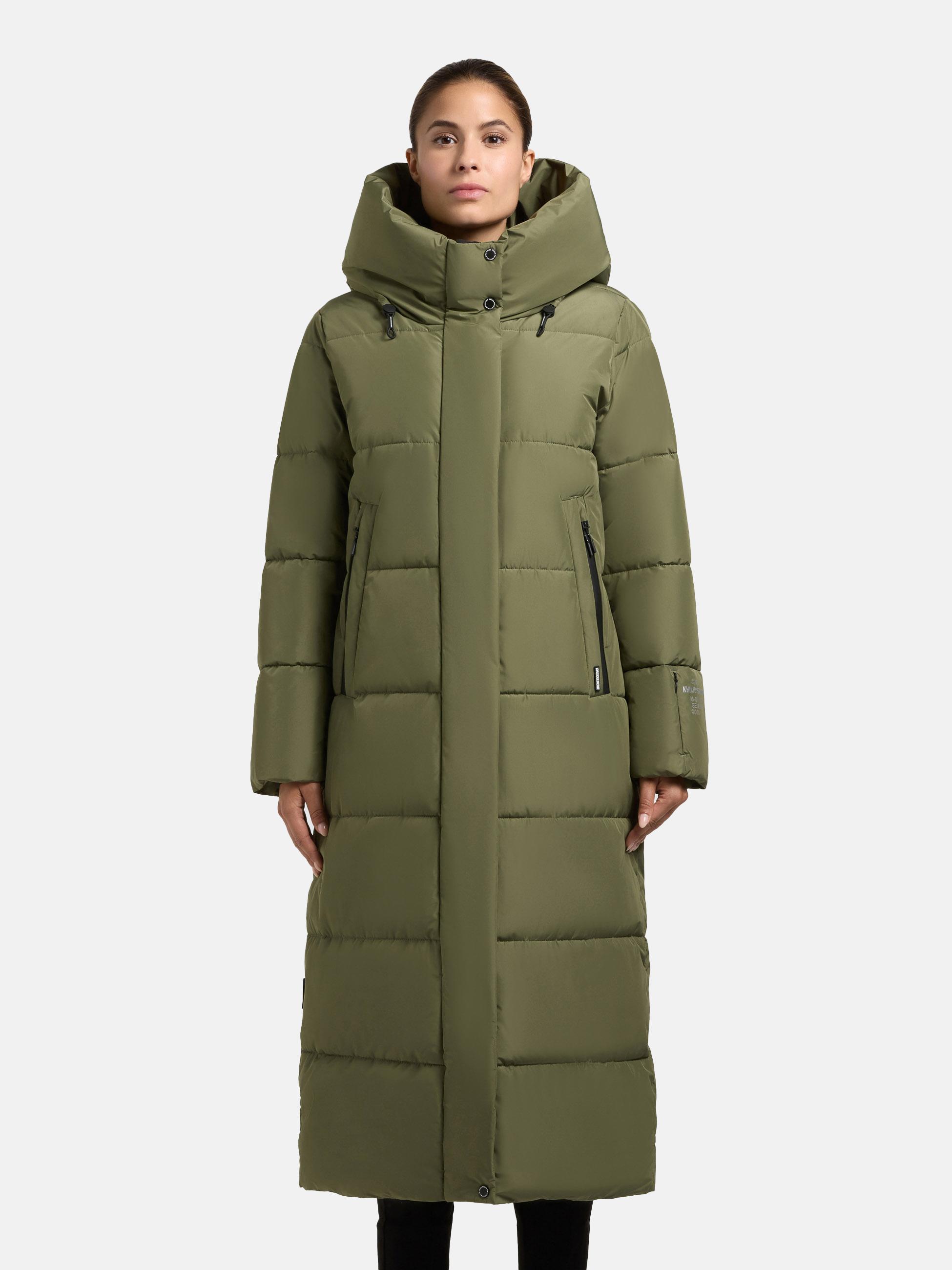 Wintermantel mit Kapuze "Soulani5 Matt" Fern Green