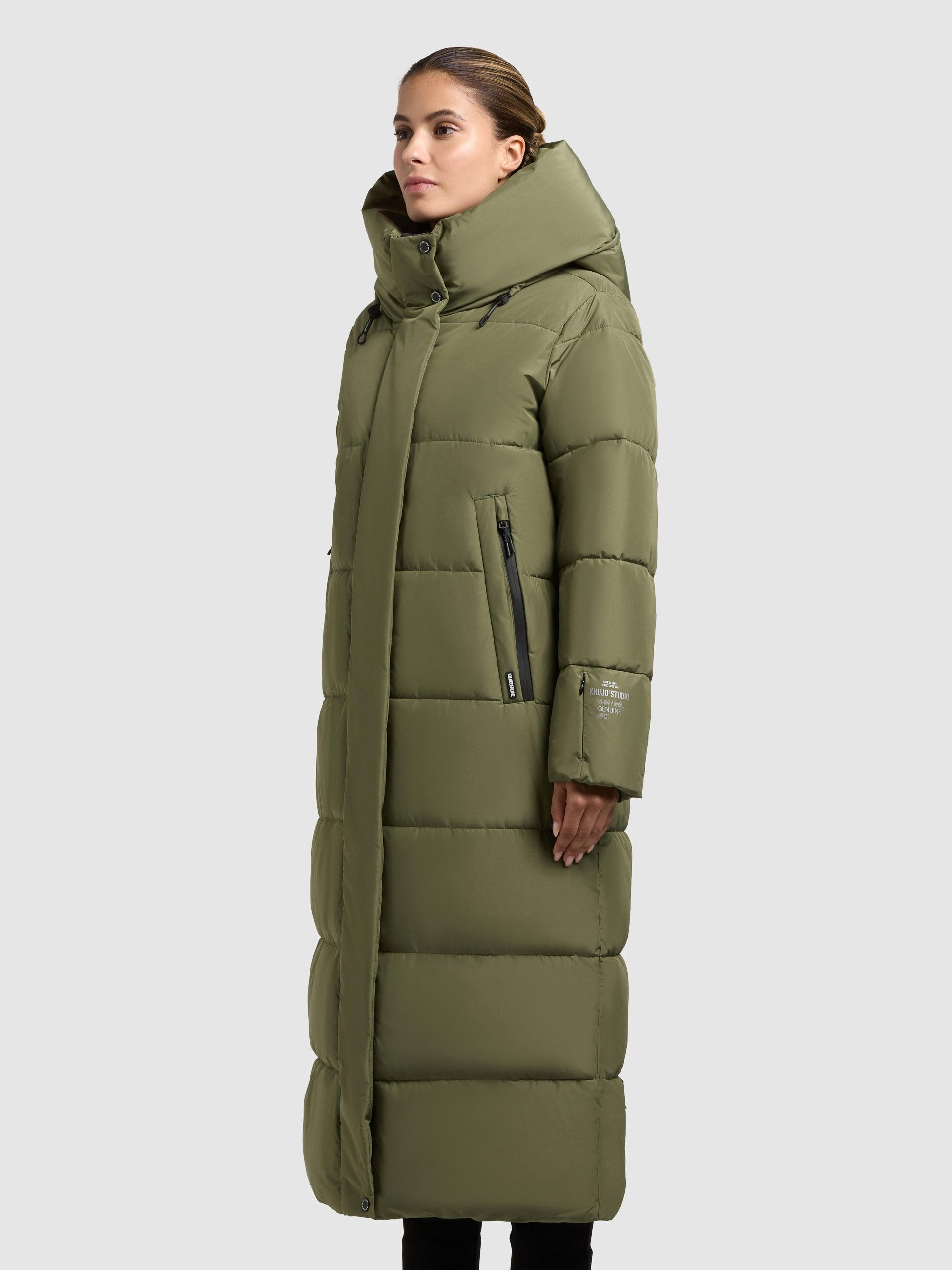 Wintermantel mit Kapuze "Soulani5 Matt" Fern Green