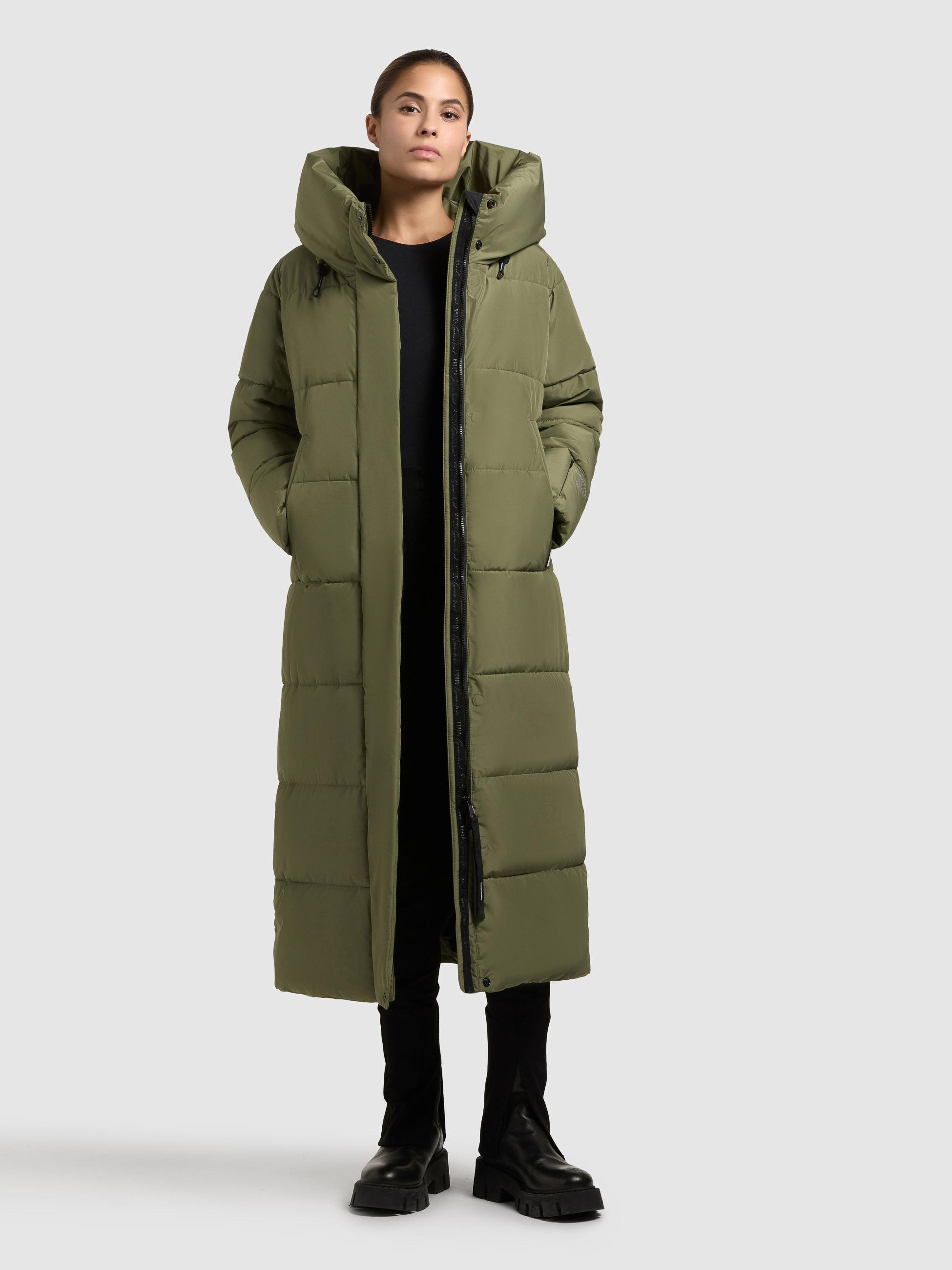 Wintermantel mit Kapuze "Soulani5 Matt" Fern Green