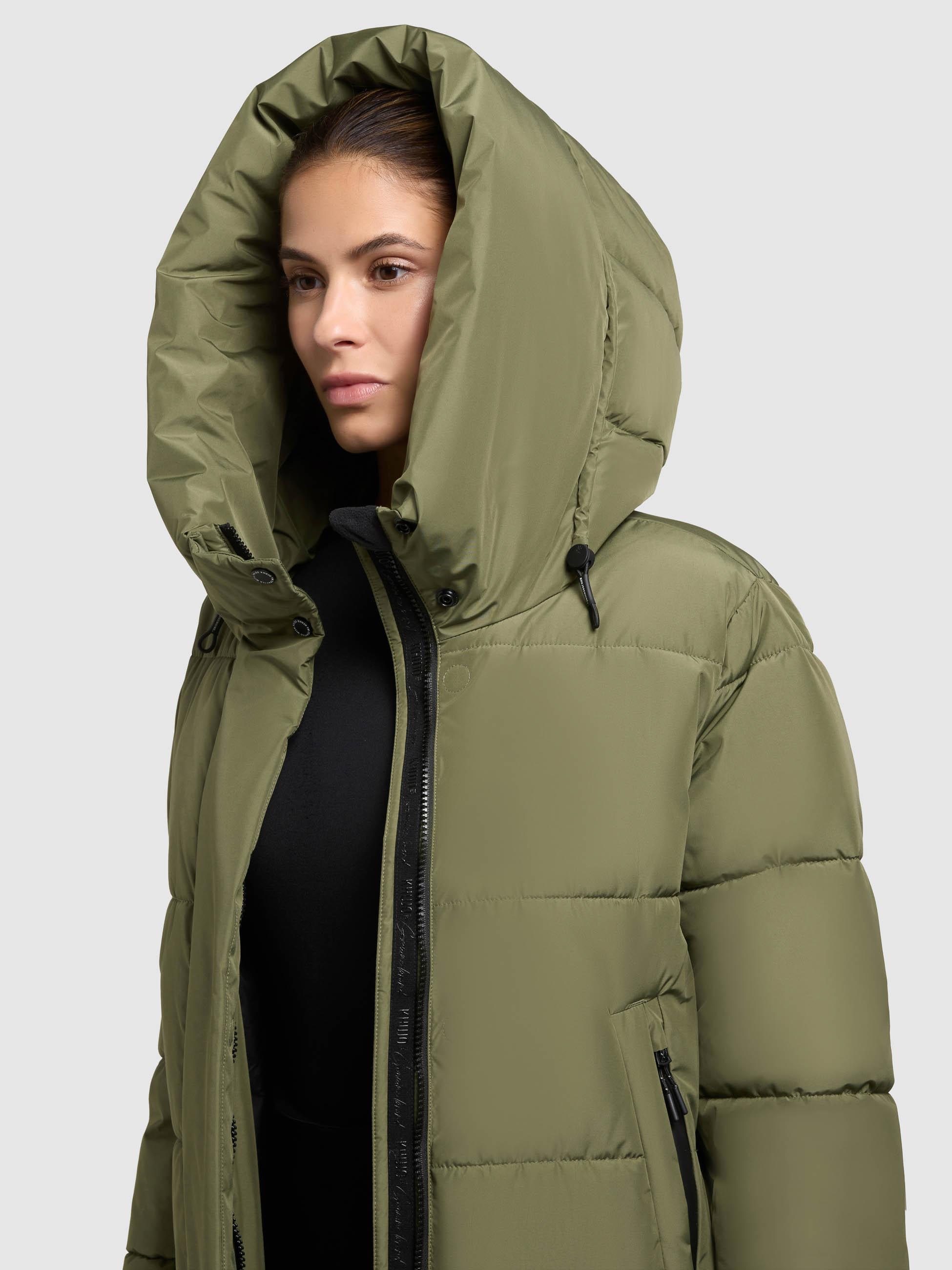 Wintermantel mit Kapuze "Soulani5 Matt" Fern Green