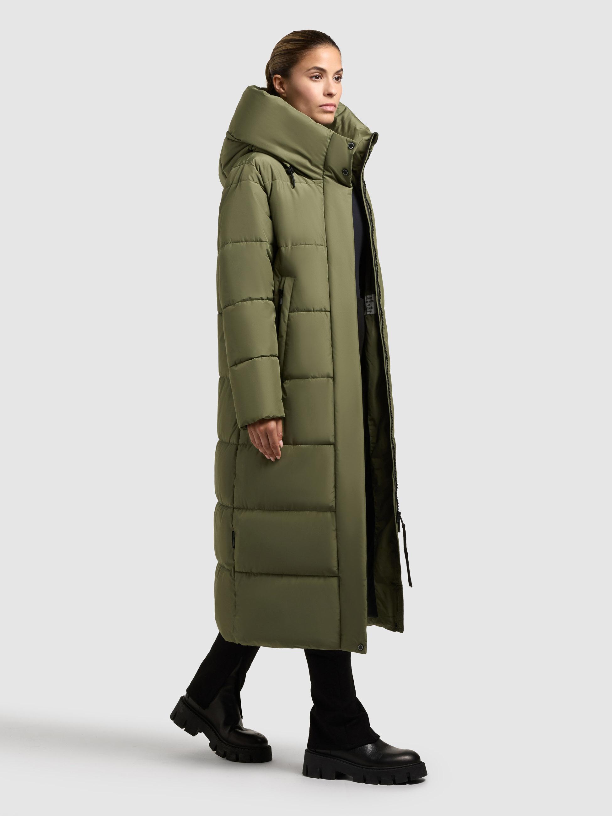 Wintermantel mit Kapuze "Soulani5 Matt" Fern Green