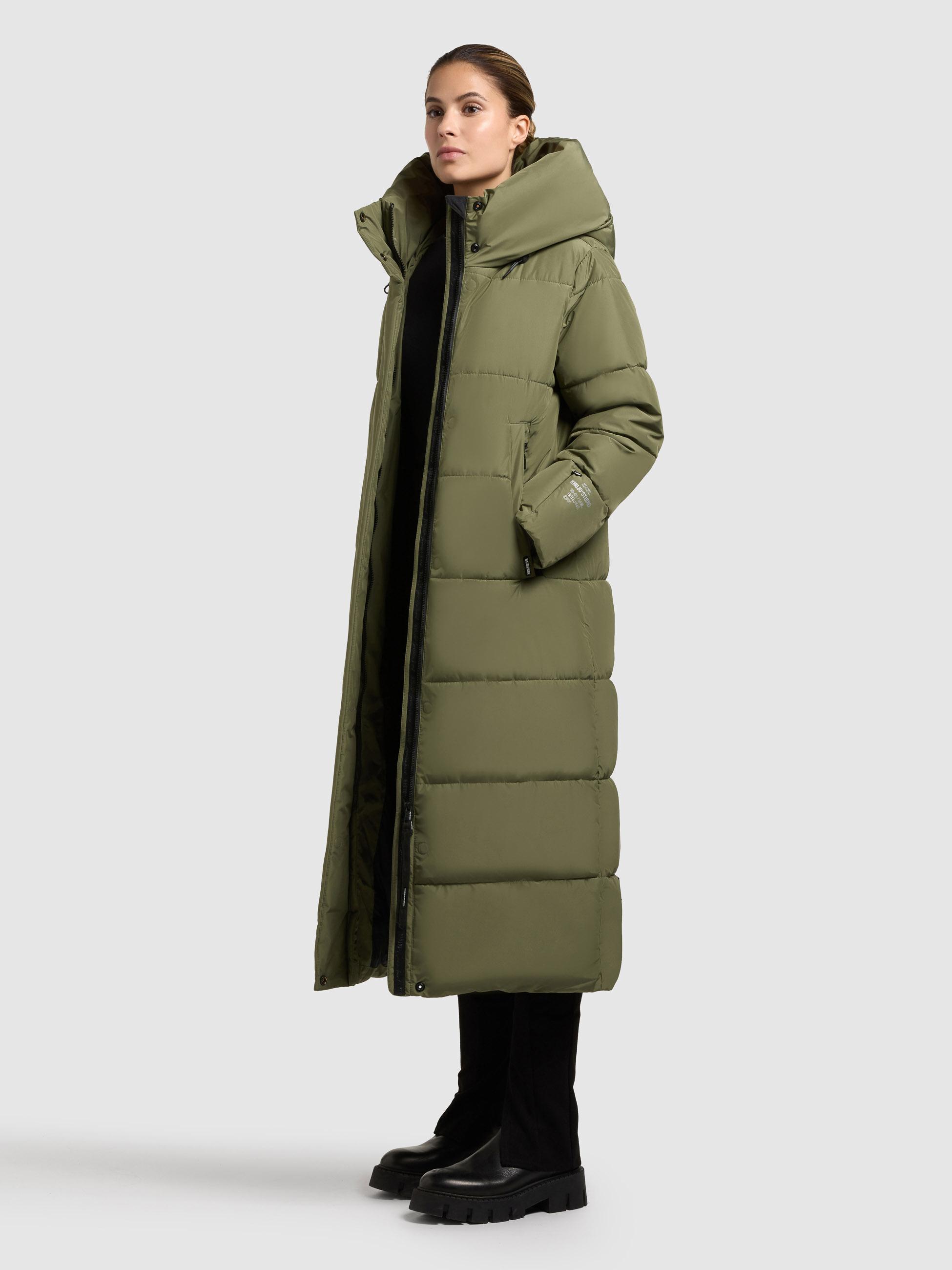 Wintermantel mit Kapuze "Soulani5 Matt" Fern Green