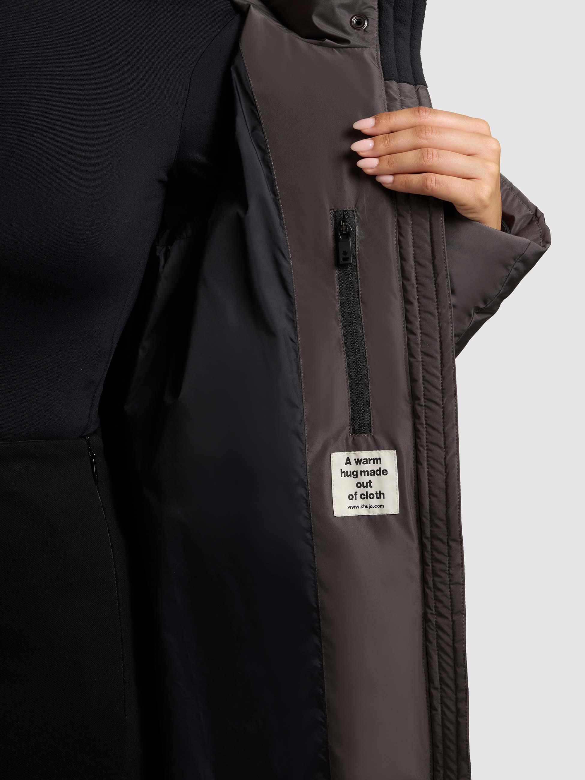 Wintermantel mit Kapuze "Soulani5 Matt" Graphite Grey