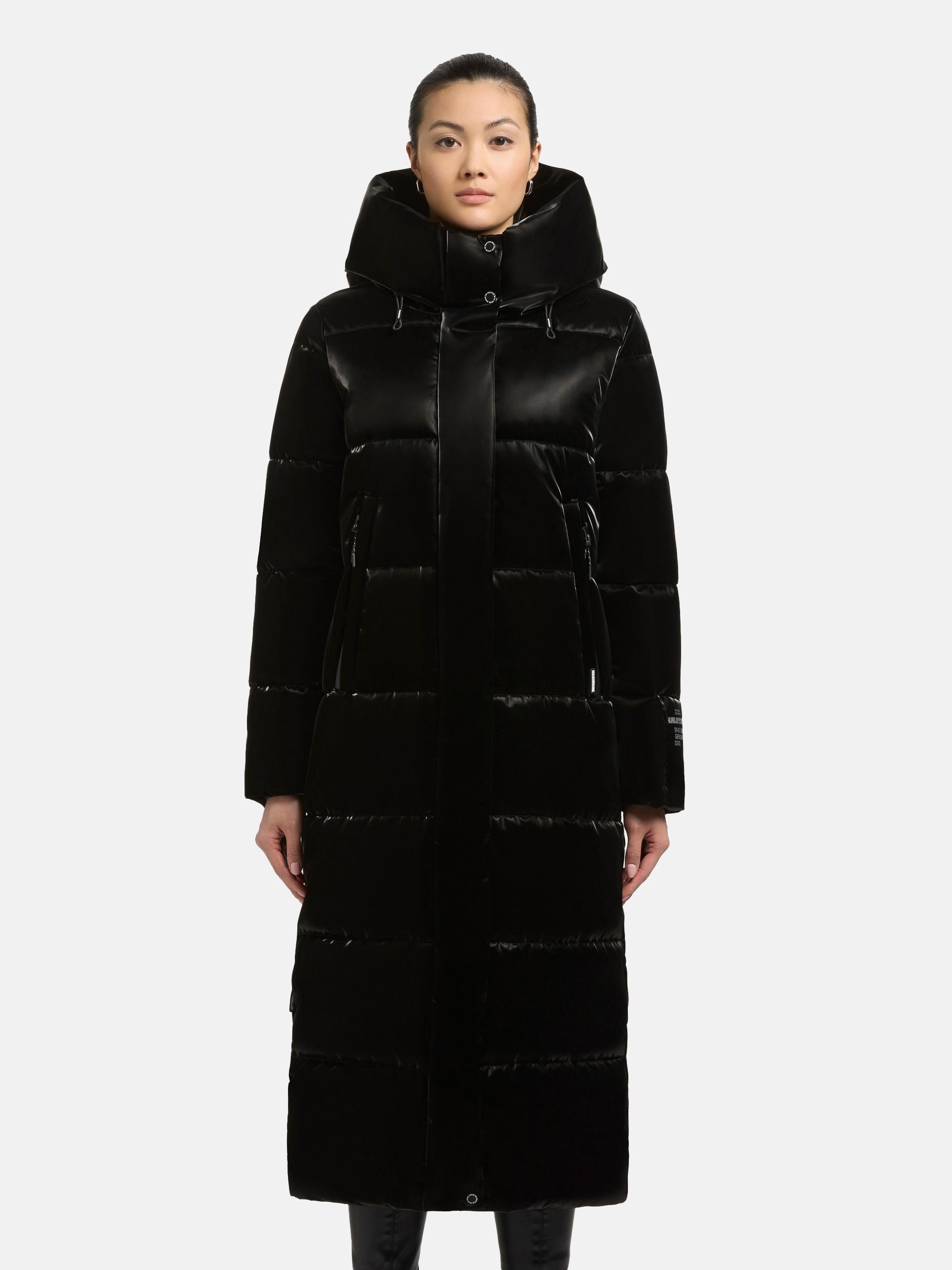 Wintermantel mit Kapuze "Soulani5 Shiny" Black