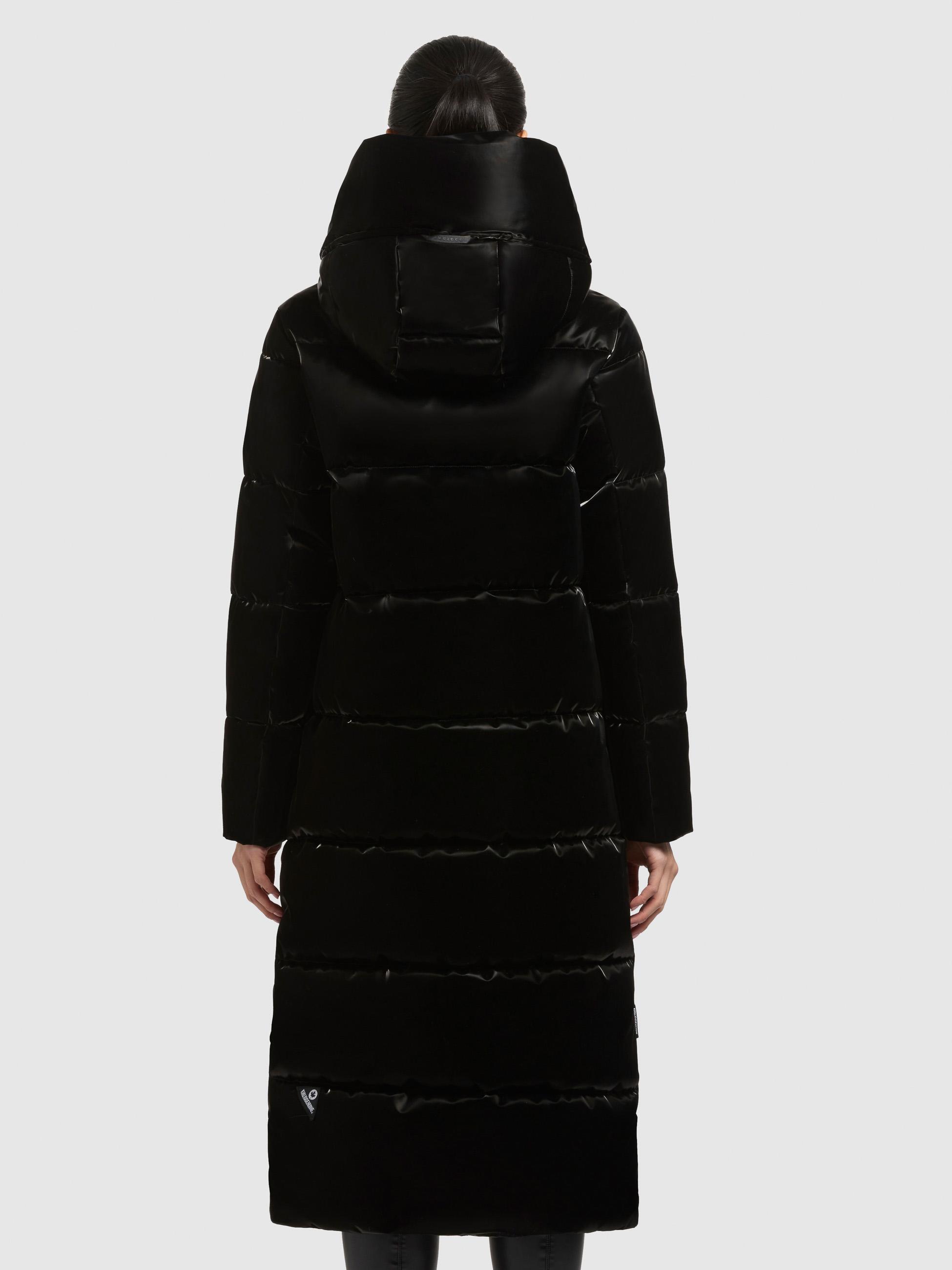Wintermantel mit Kapuze "Soulani5 Shiny" Black