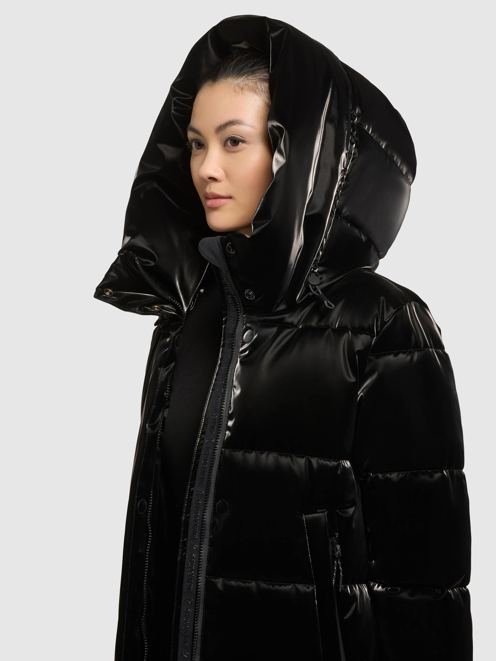 Wintermantel mit Kapuze "Soulani5 Shiny" Black