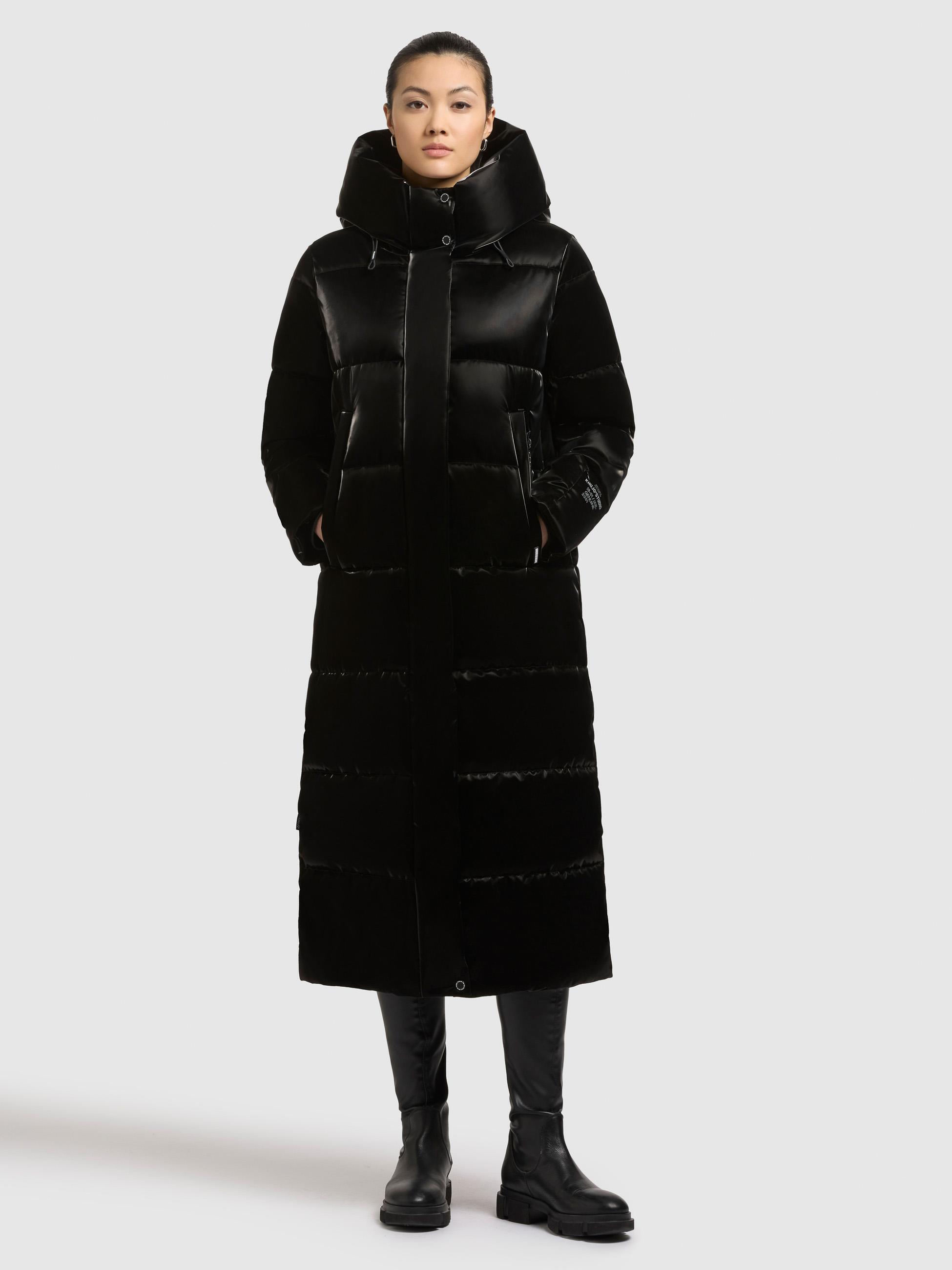 Wintermantel mit Kapuze "Soulani5 Shiny" Black