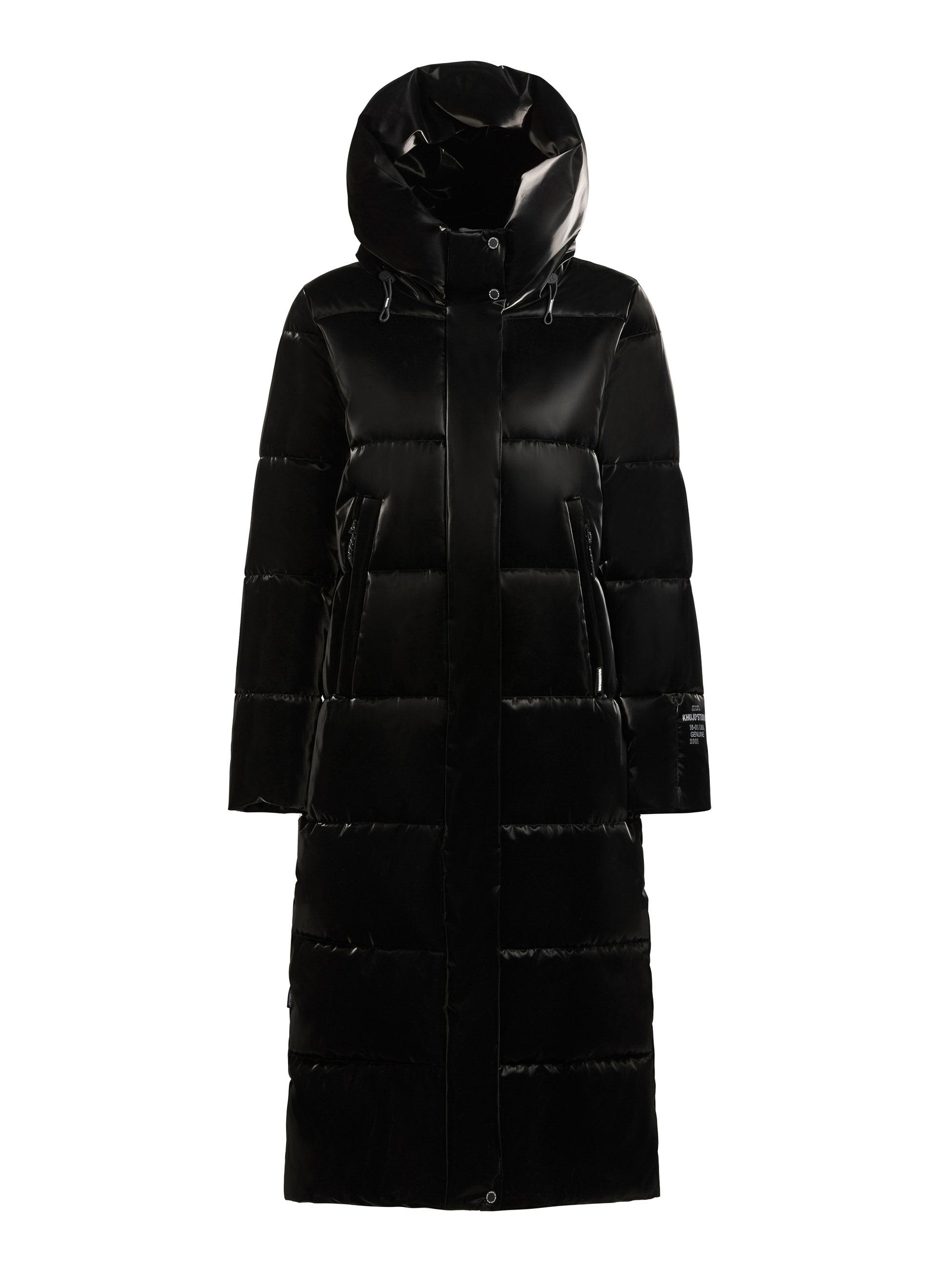 Wintermantel mit Kapuze "Soulani5 Shiny" Black