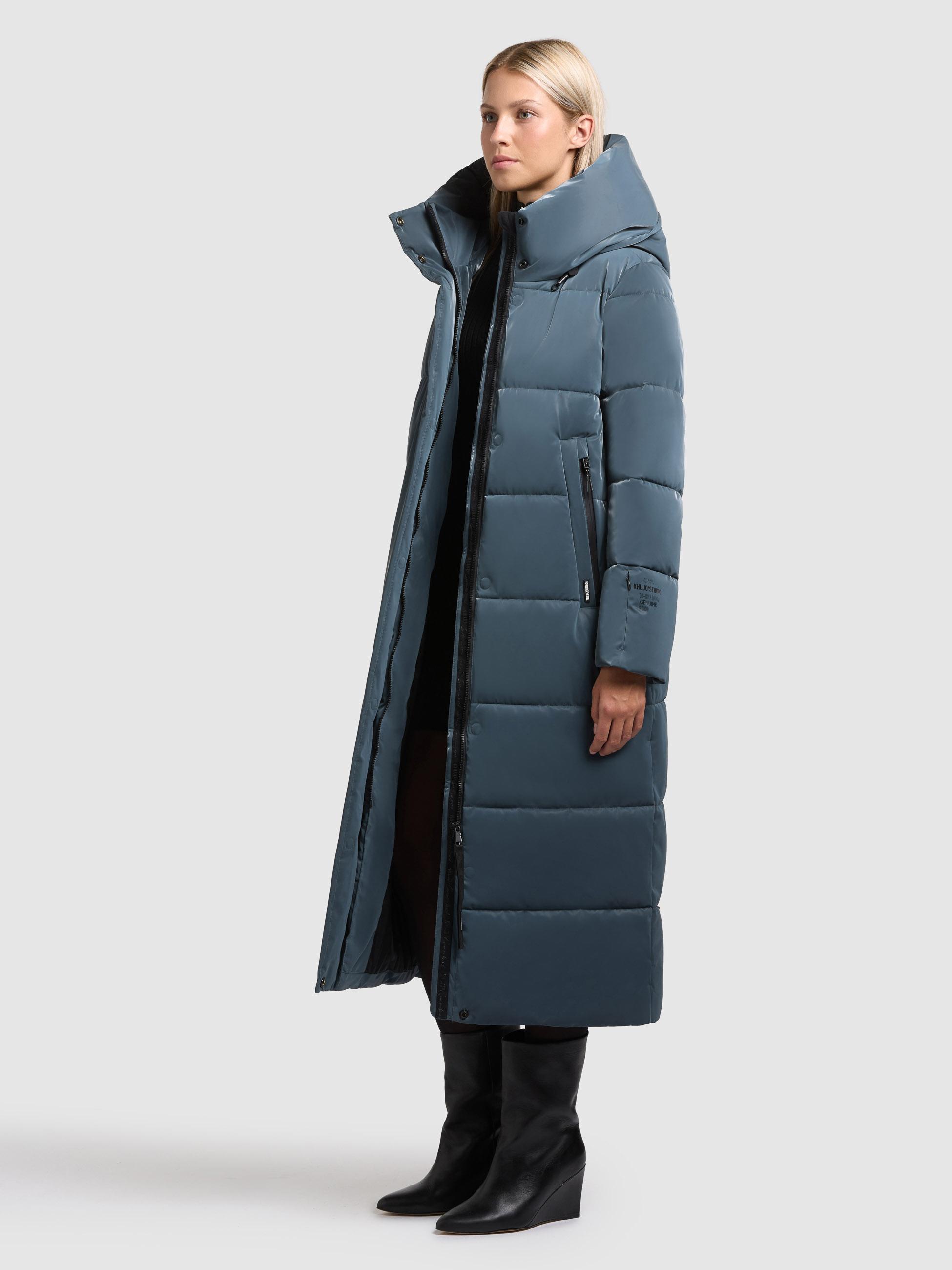 Wintermantel mit Kapuze "Soulani5 Shiny" Dim Blue
