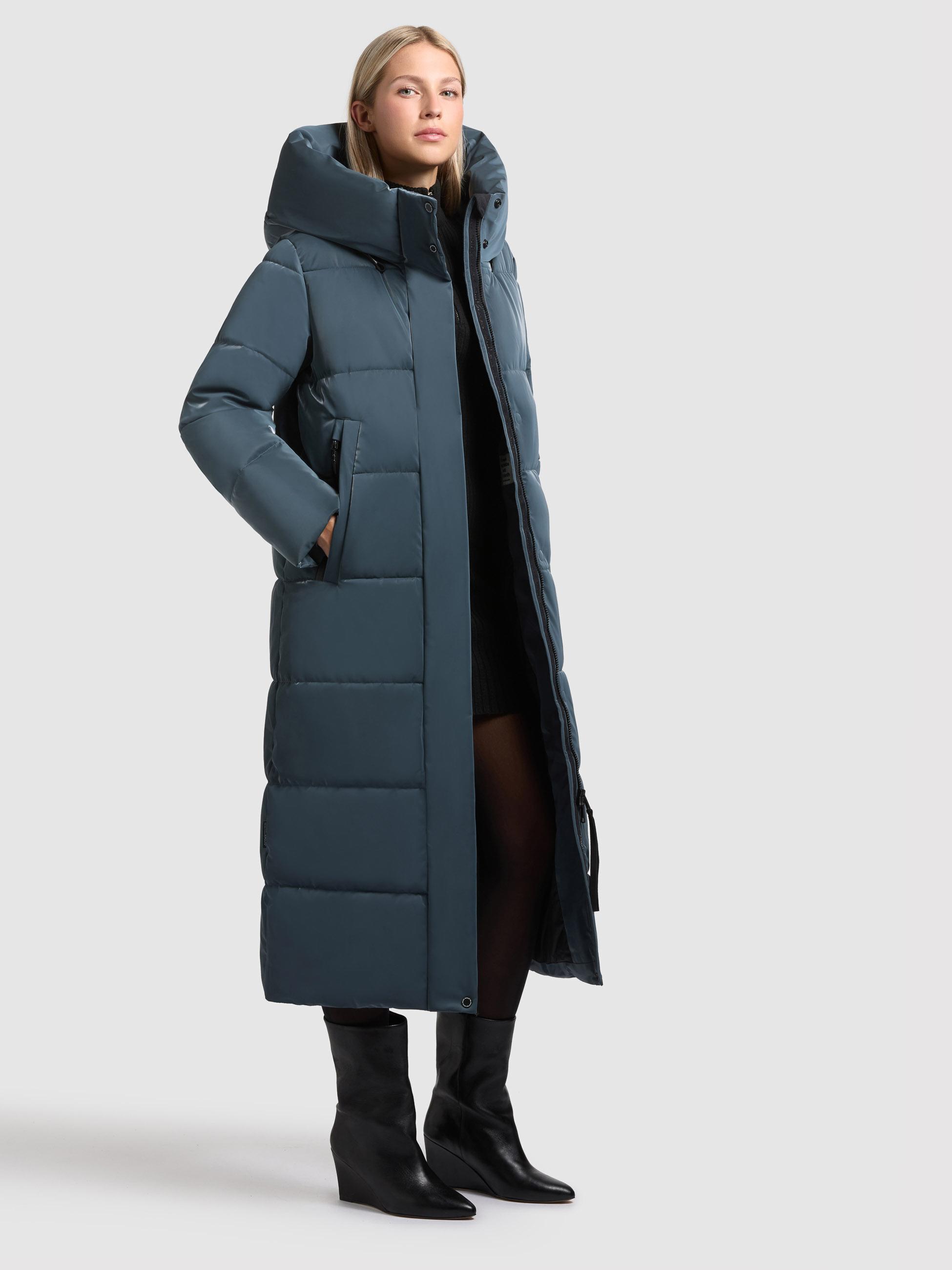 Wintermantel mit Kapuze "Soulani5 Shiny" Dim Blue