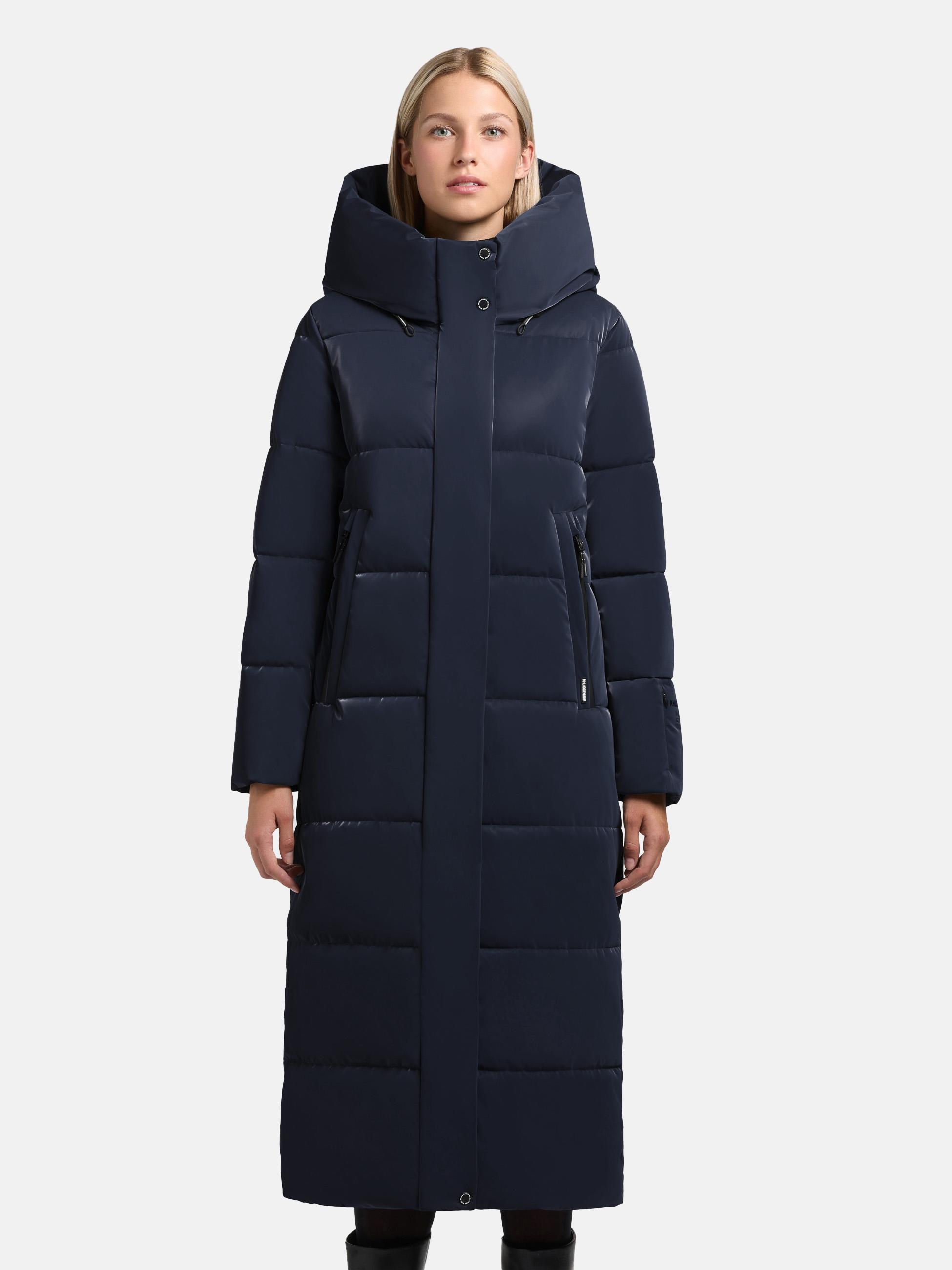Wintermantel mit Kapuze "Soulani5 Shiny" Midnight Blue