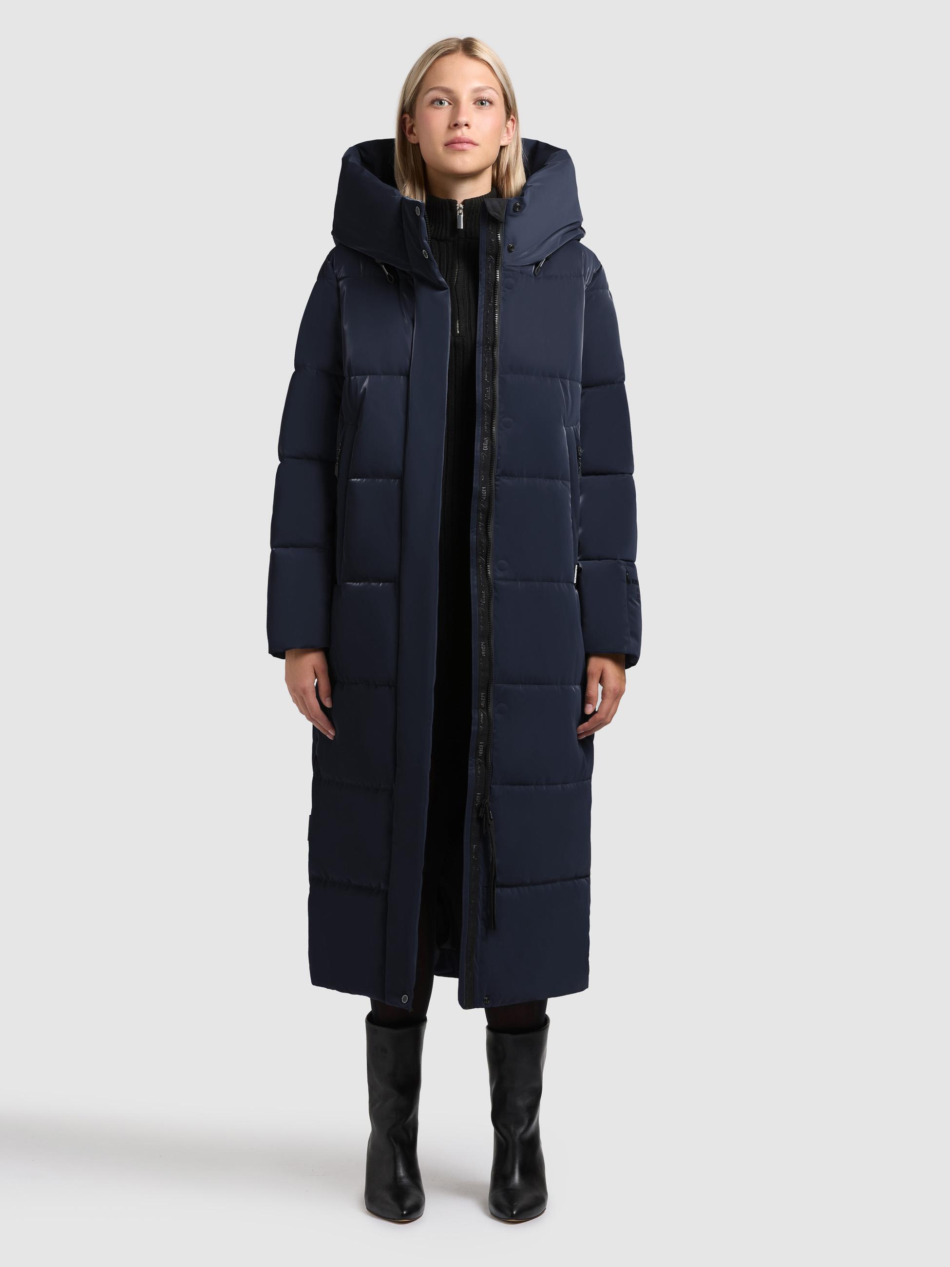 Wintermantel mit Kapuze "Soulani5 Shiny" Midnight Blue