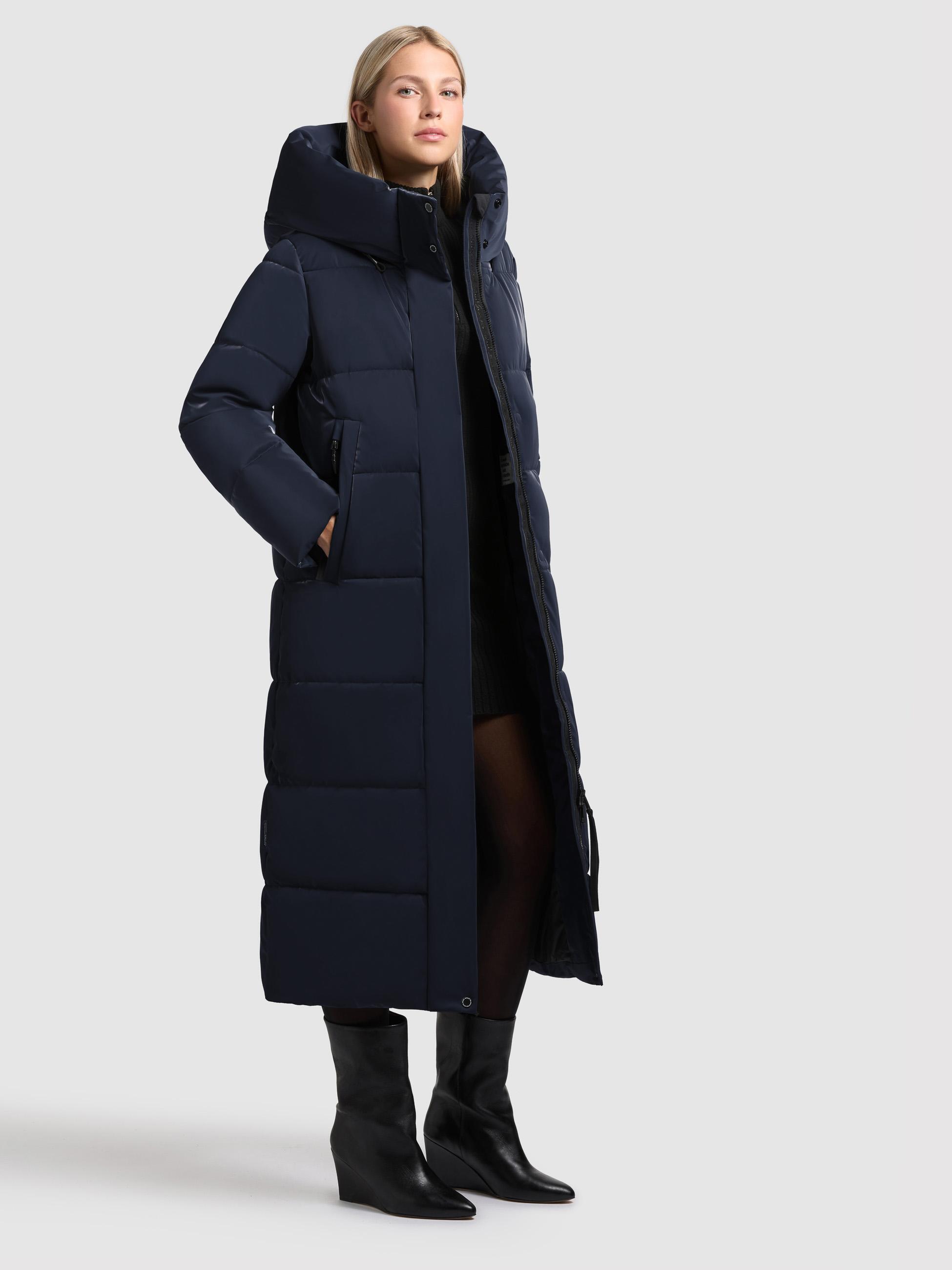 Wintermantel mit Kapuze "Soulani5 Shiny" Midnight Blue