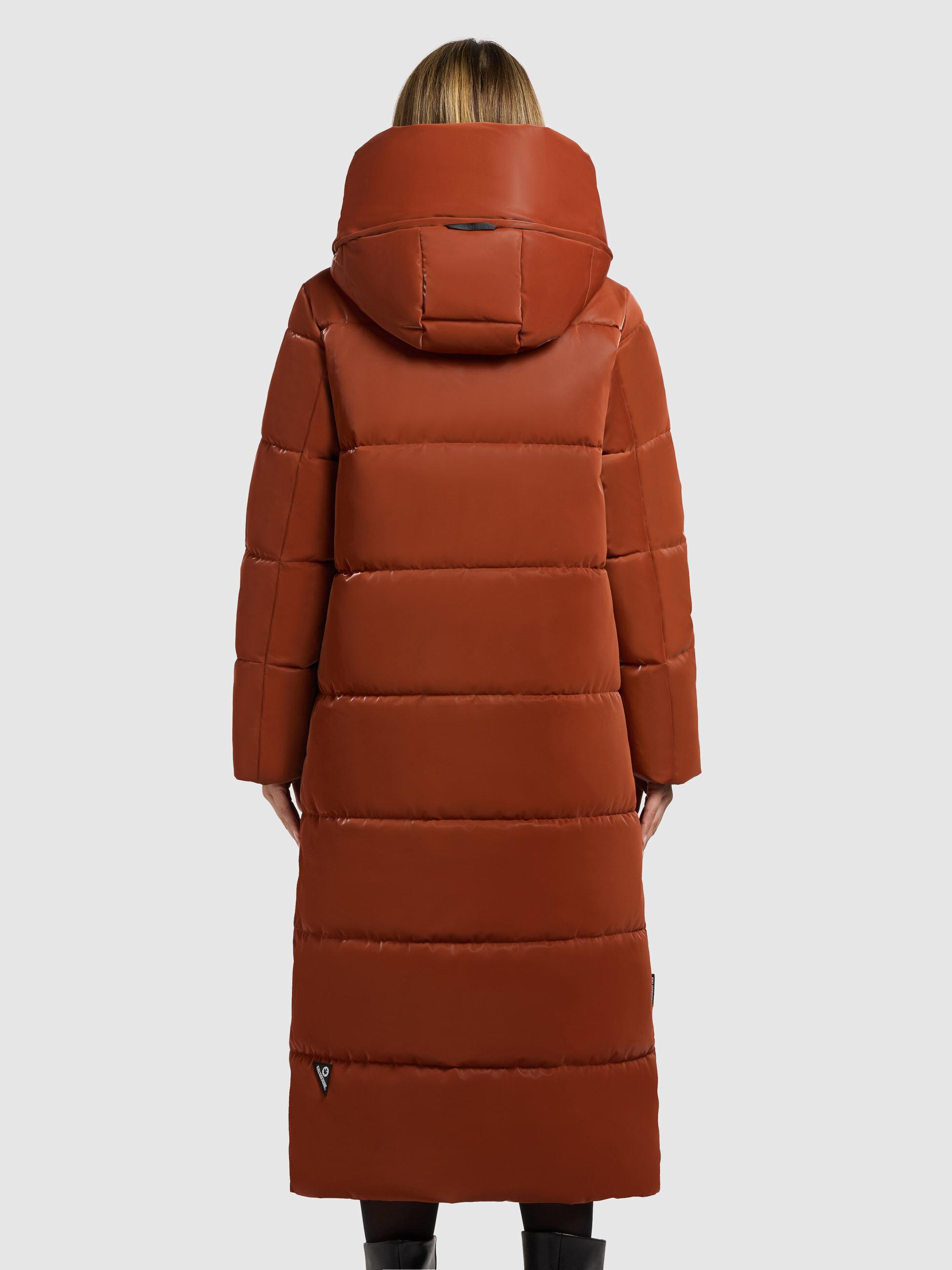 Wintermantel mit Kapuze "Soulani5 Shiny" Sienna Brown