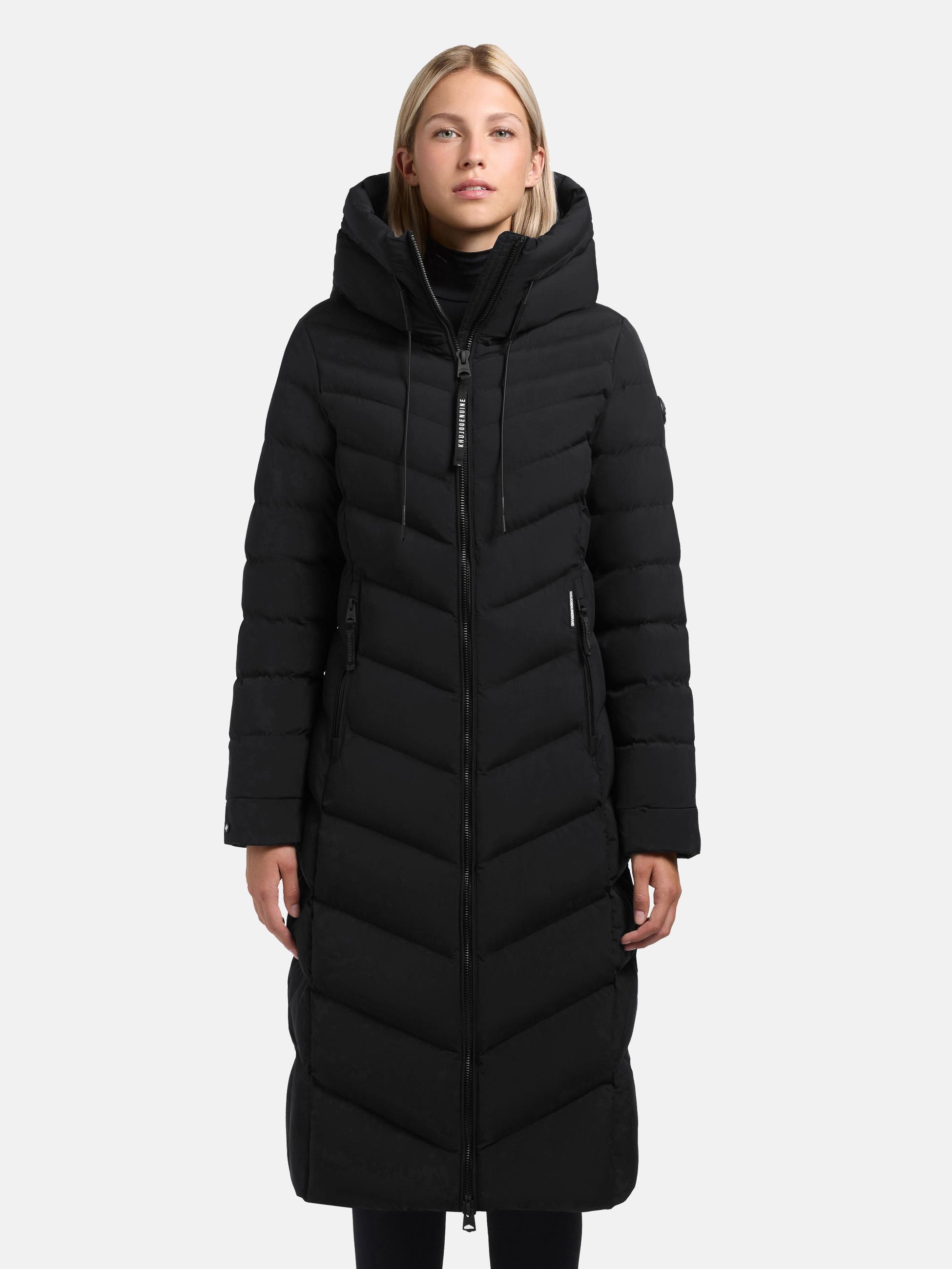 Winter Steppmantel mit Kapuze Stoane2 Black