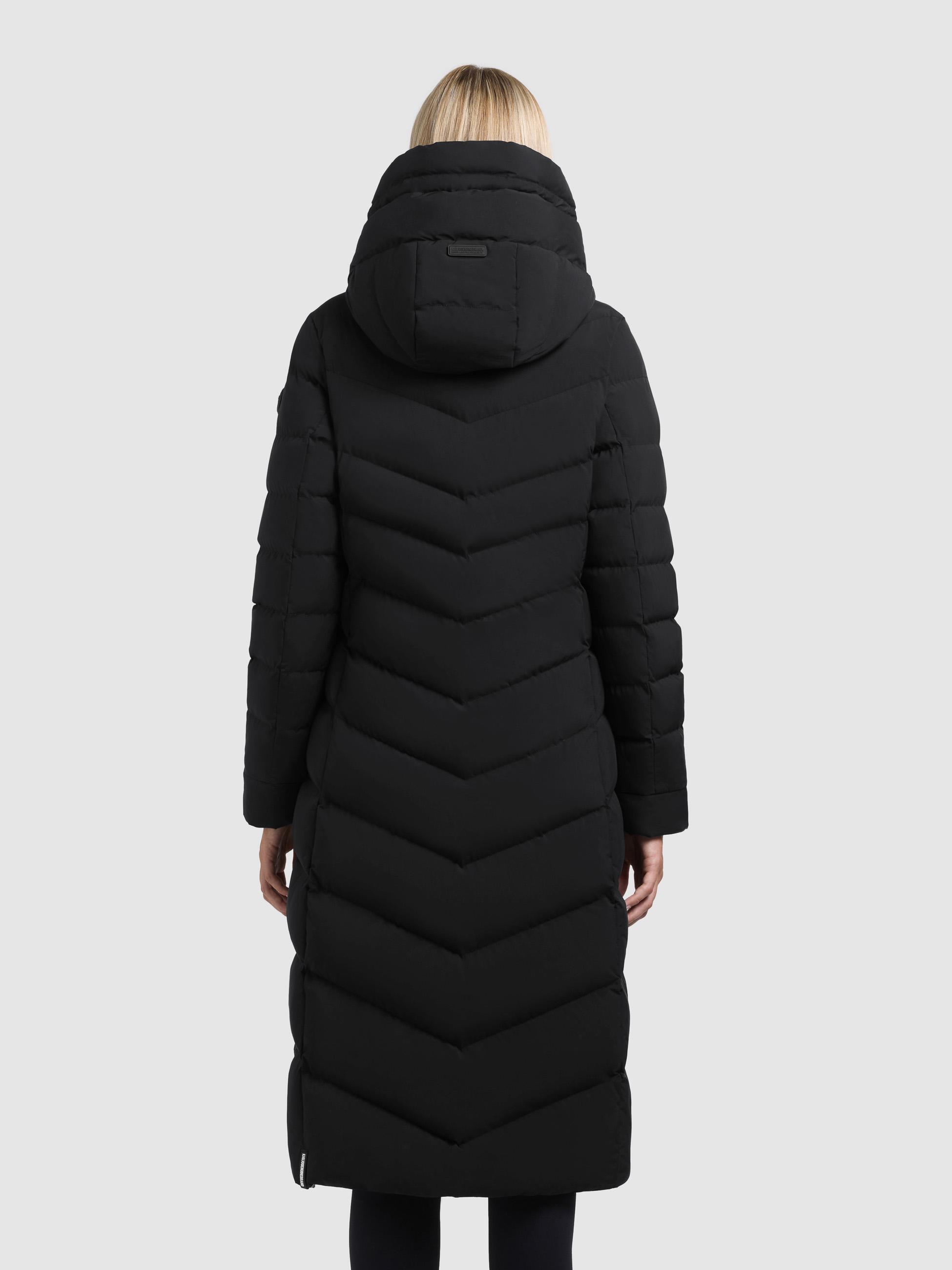 Winter Steppmantel mit Kapuze Stoane2 Black