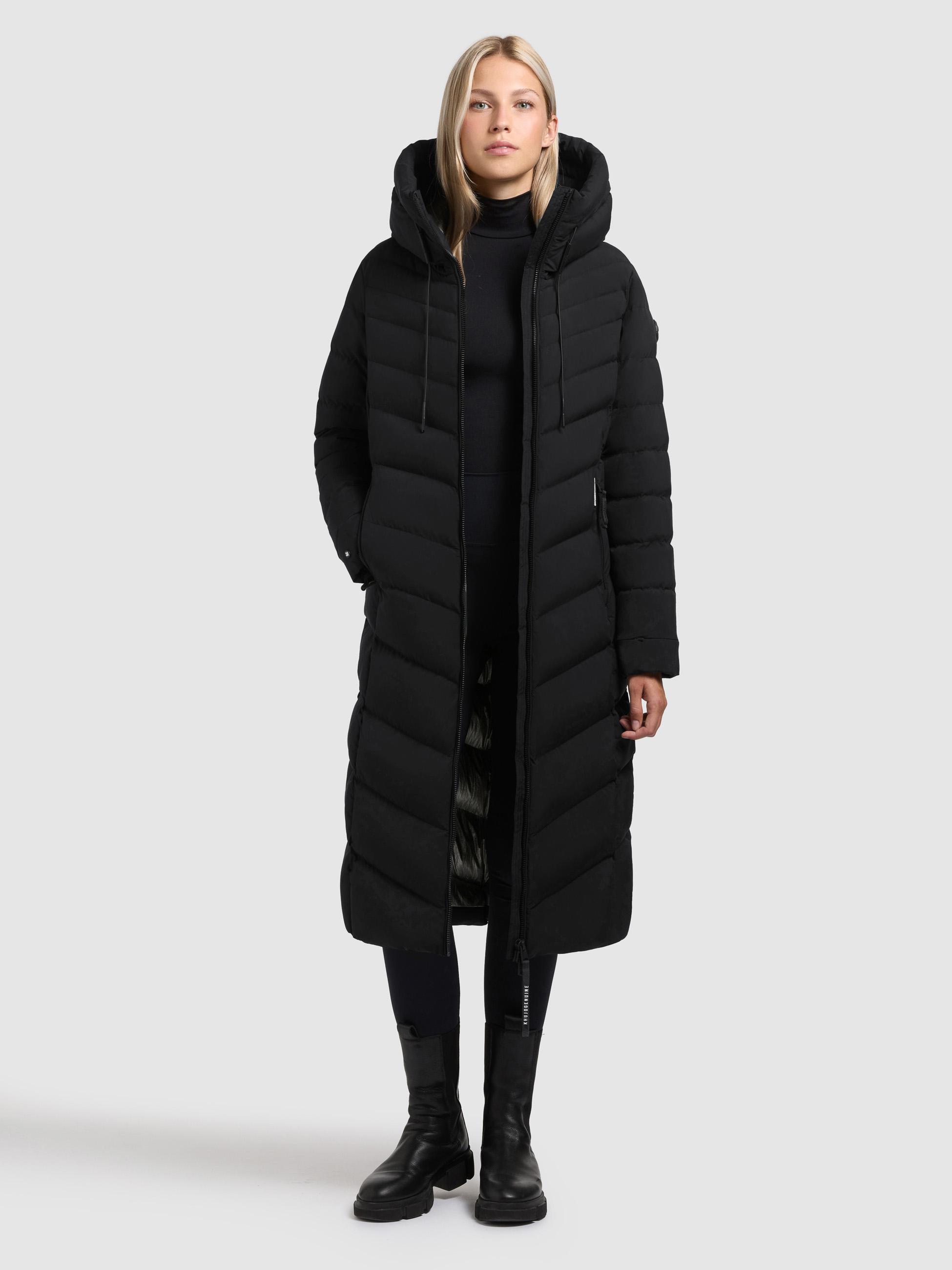 Winter Steppmantel mit Kapuze Stoane2 Black