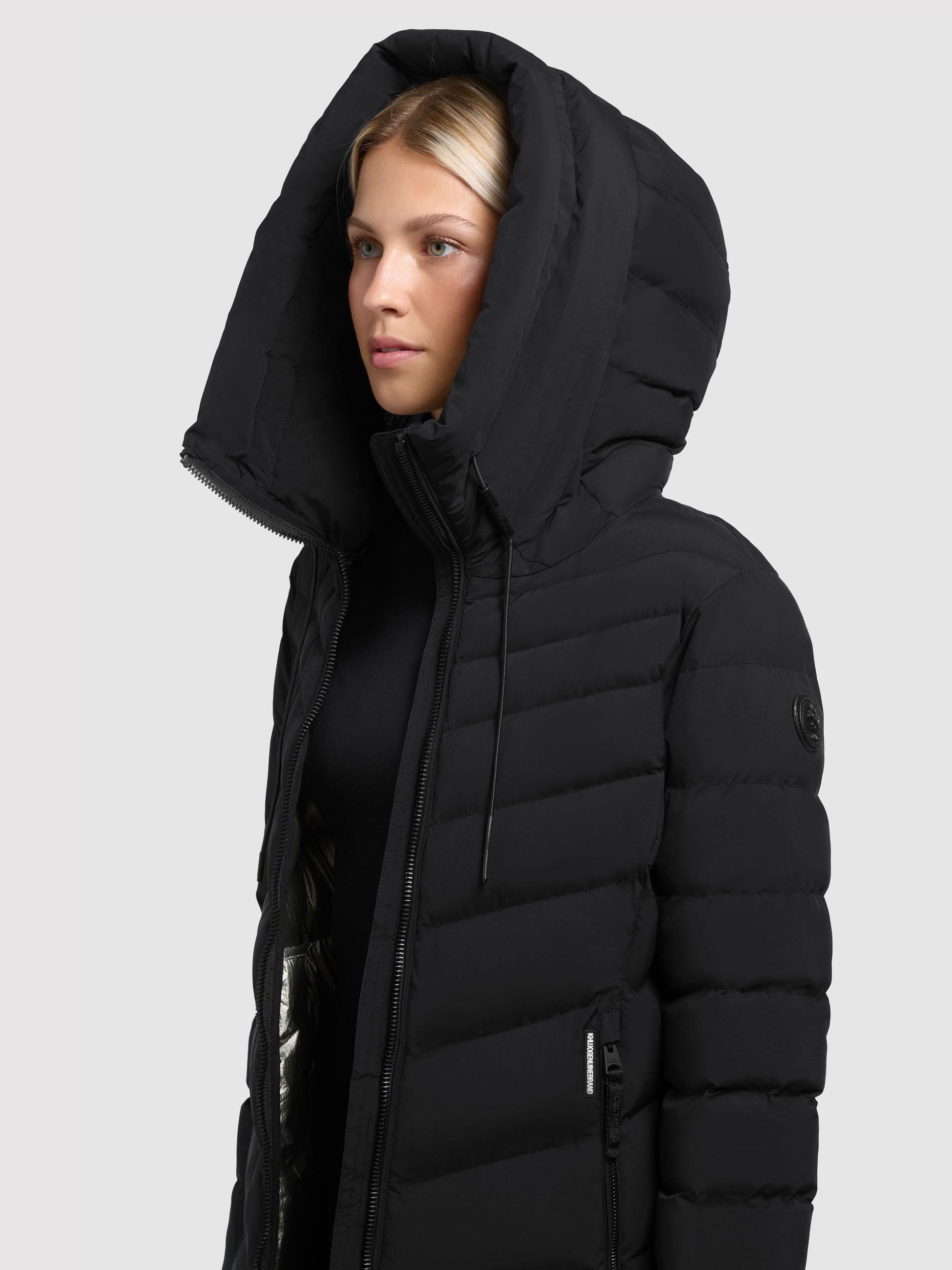 Winter Steppmantel mit Kapuze Stoane2 Black