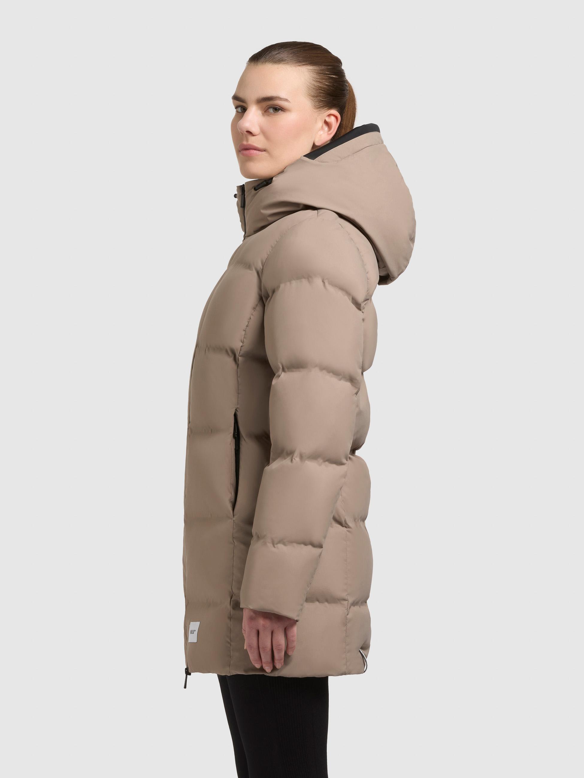 Winter Kurzmantel mit Kapuze "Tanare4" Greige