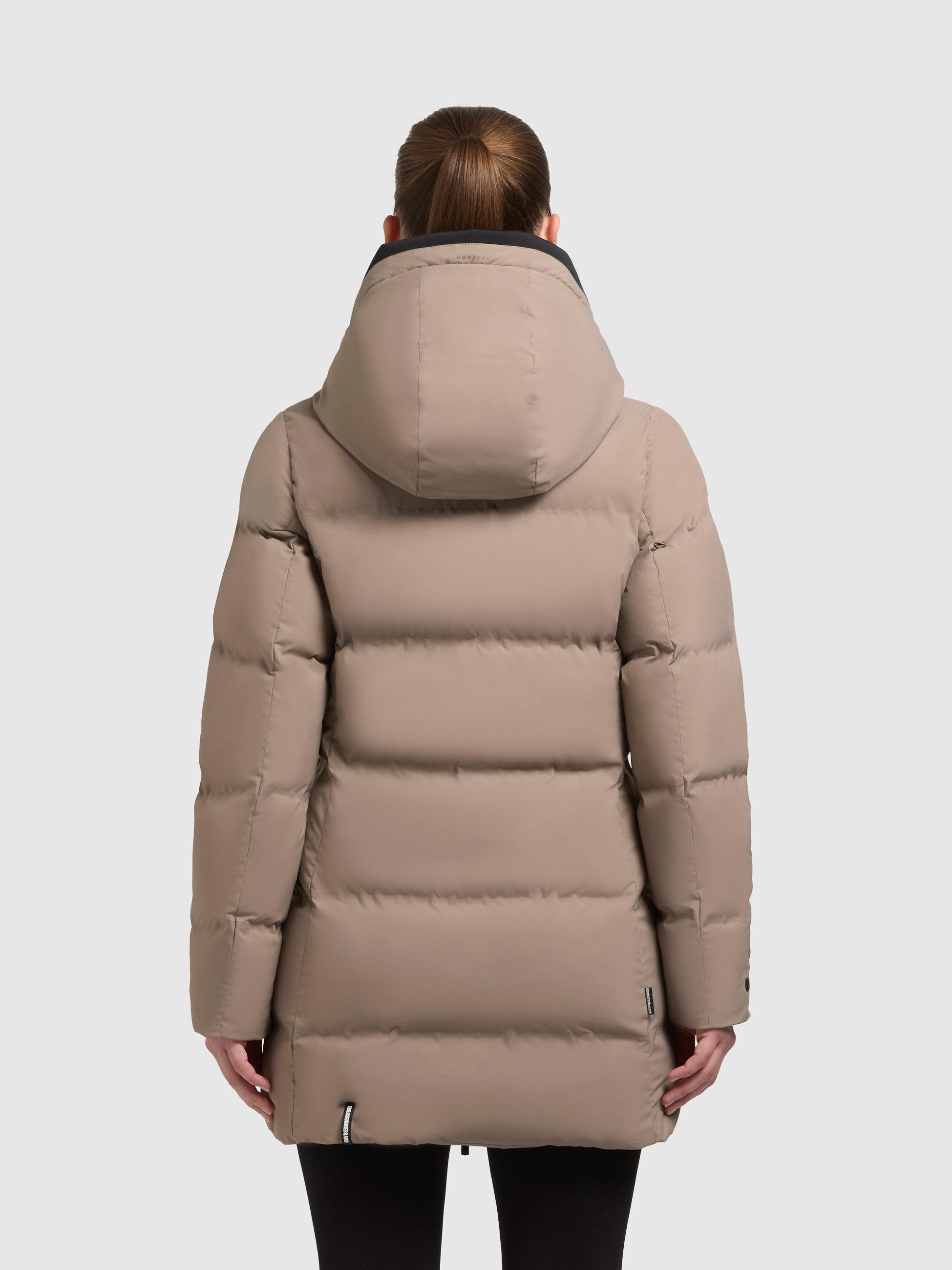 Winter Kurzmantel mit Kapuze "Tanare4" Greige