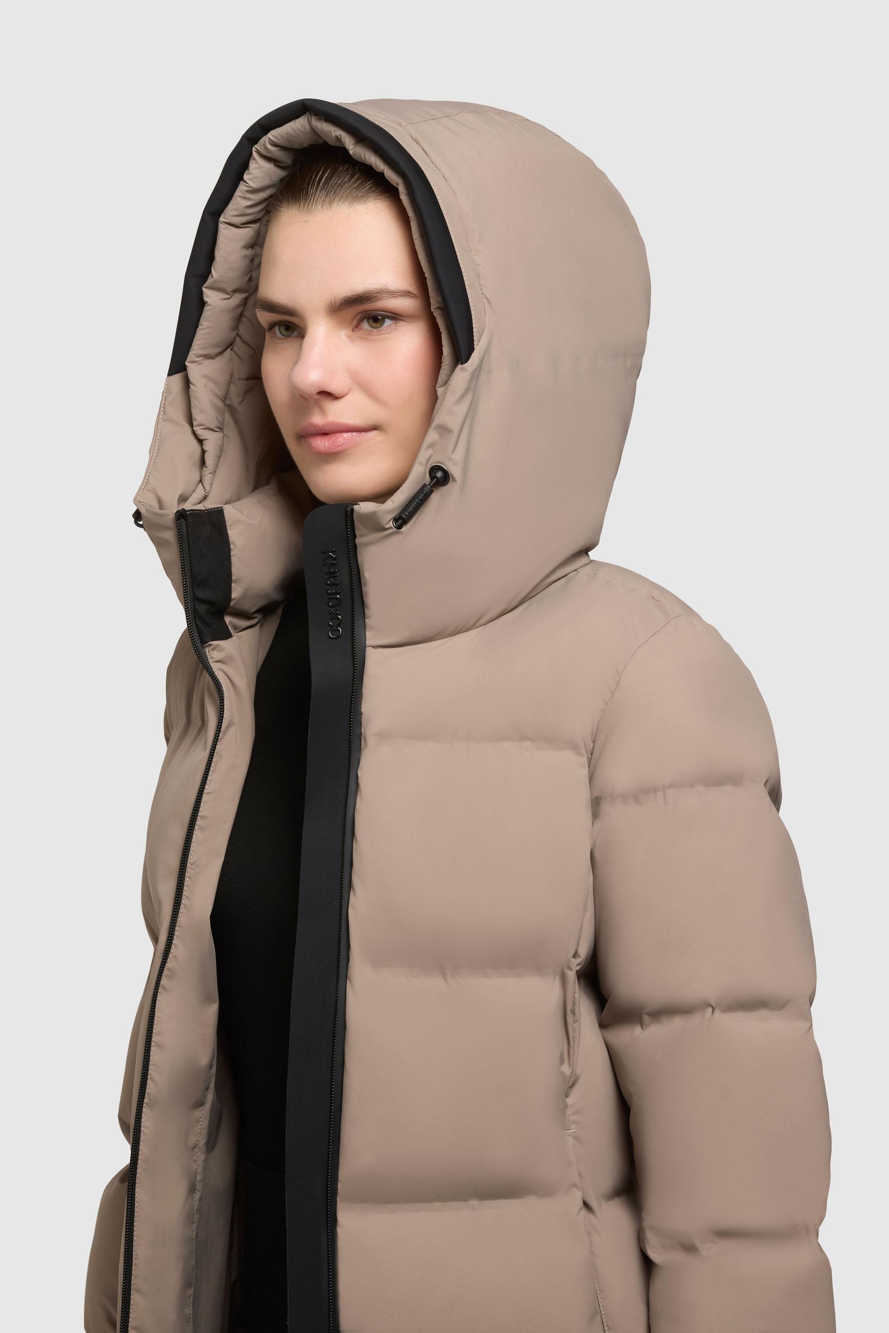 Winter Kurzmantel mit Kapuze "Tanare4" Greige