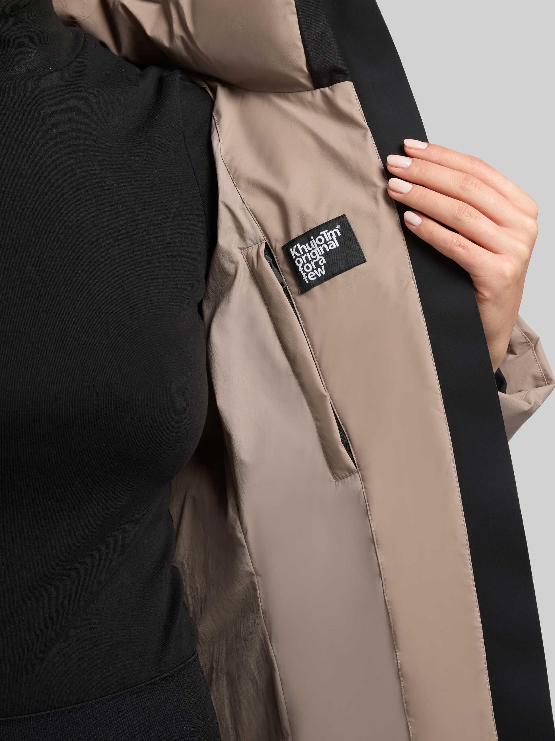Winter Kurzmantel mit Kapuze "Tanare4" Greige