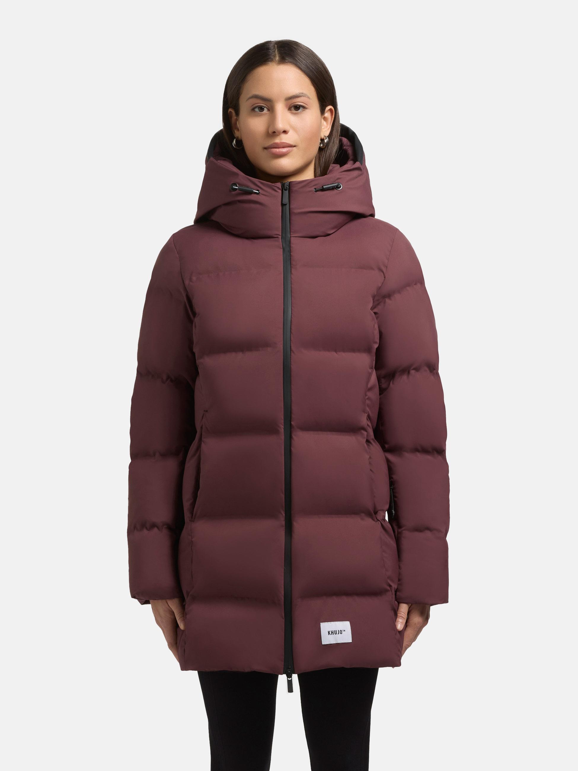 Winter Kurzmantel mit Kapuze "Tanare4" Moscato Red
